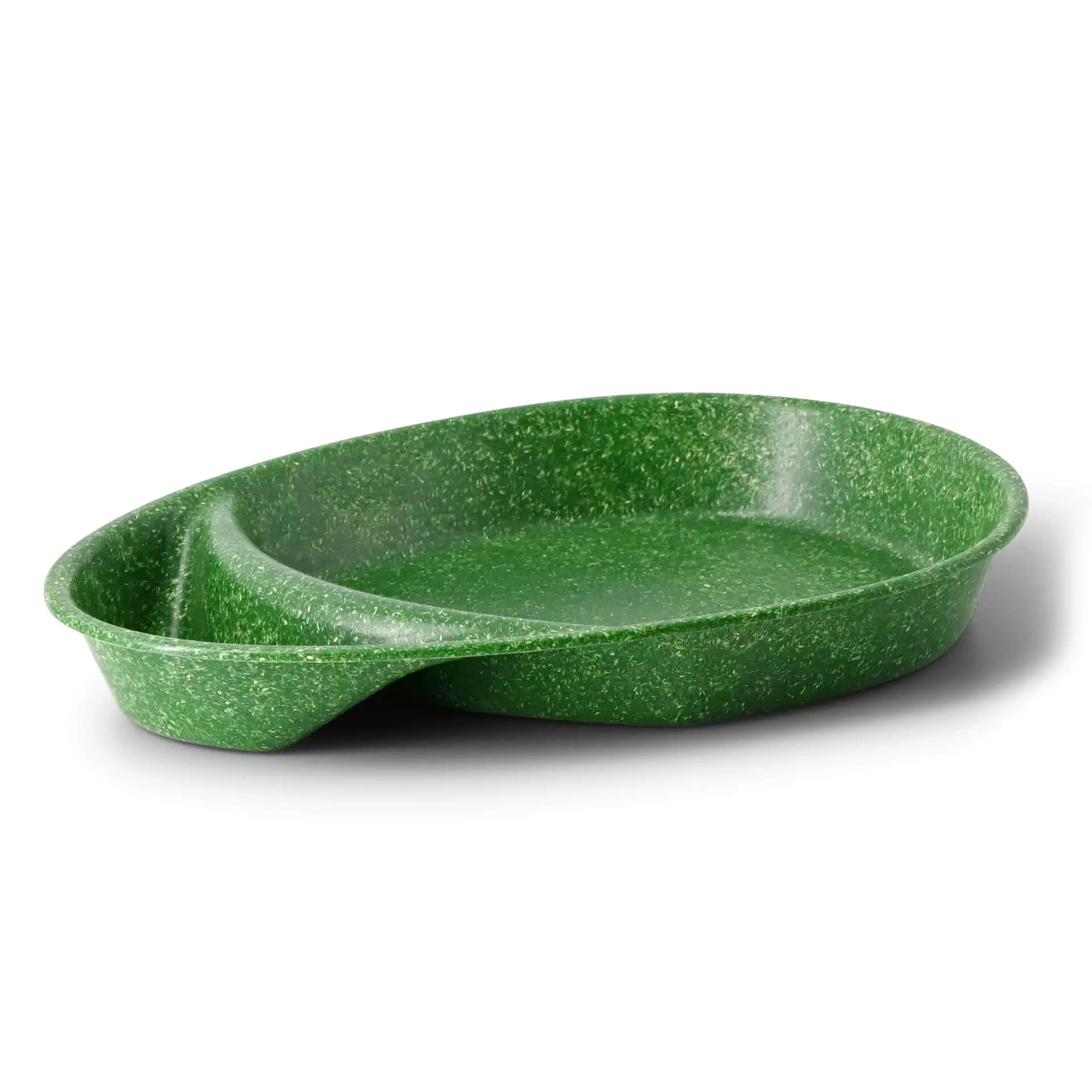 Reusable divided plates "merways Plate" 27.5 × 20 × 3.5 cm, 2 compartments, teardrop, dark green