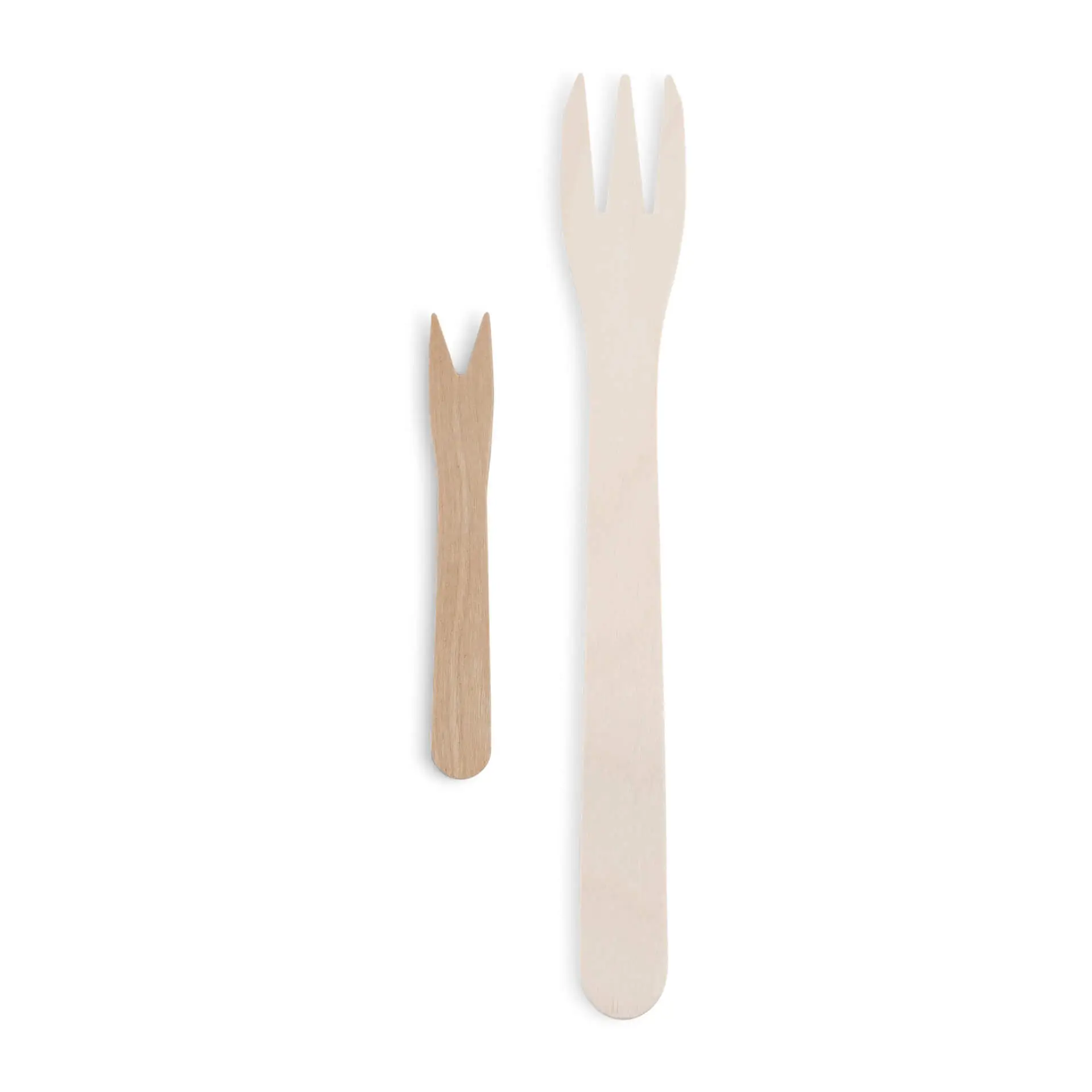 Wooden-chip forks, 8.5 cm