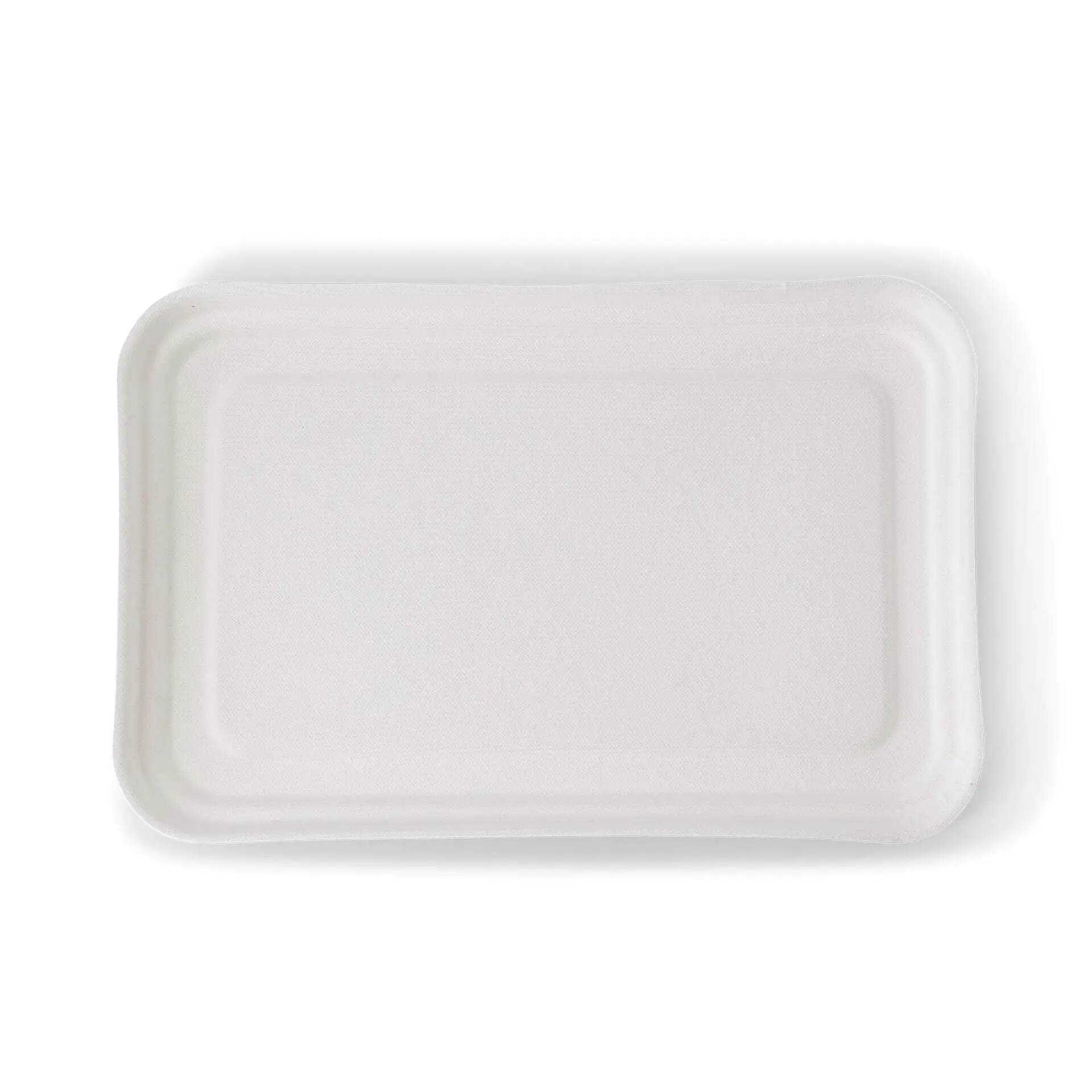 Sugarcane-lids 23 x 14.5 cm, rectangular (f. Menu-trays 1.000 ml)