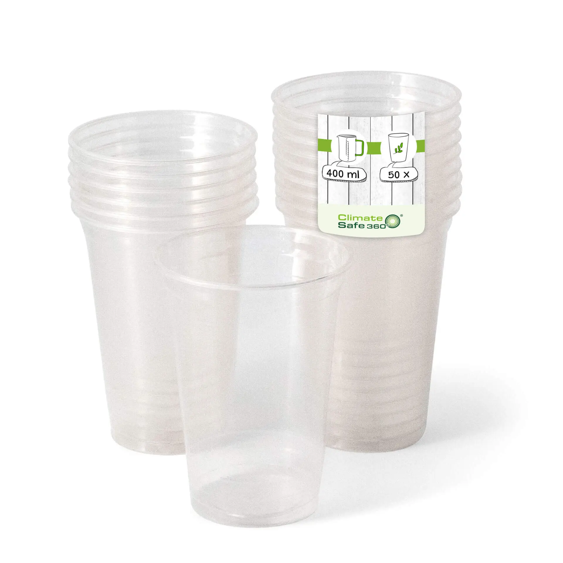 16 oz PLA transparent cups, Ø 95 mm