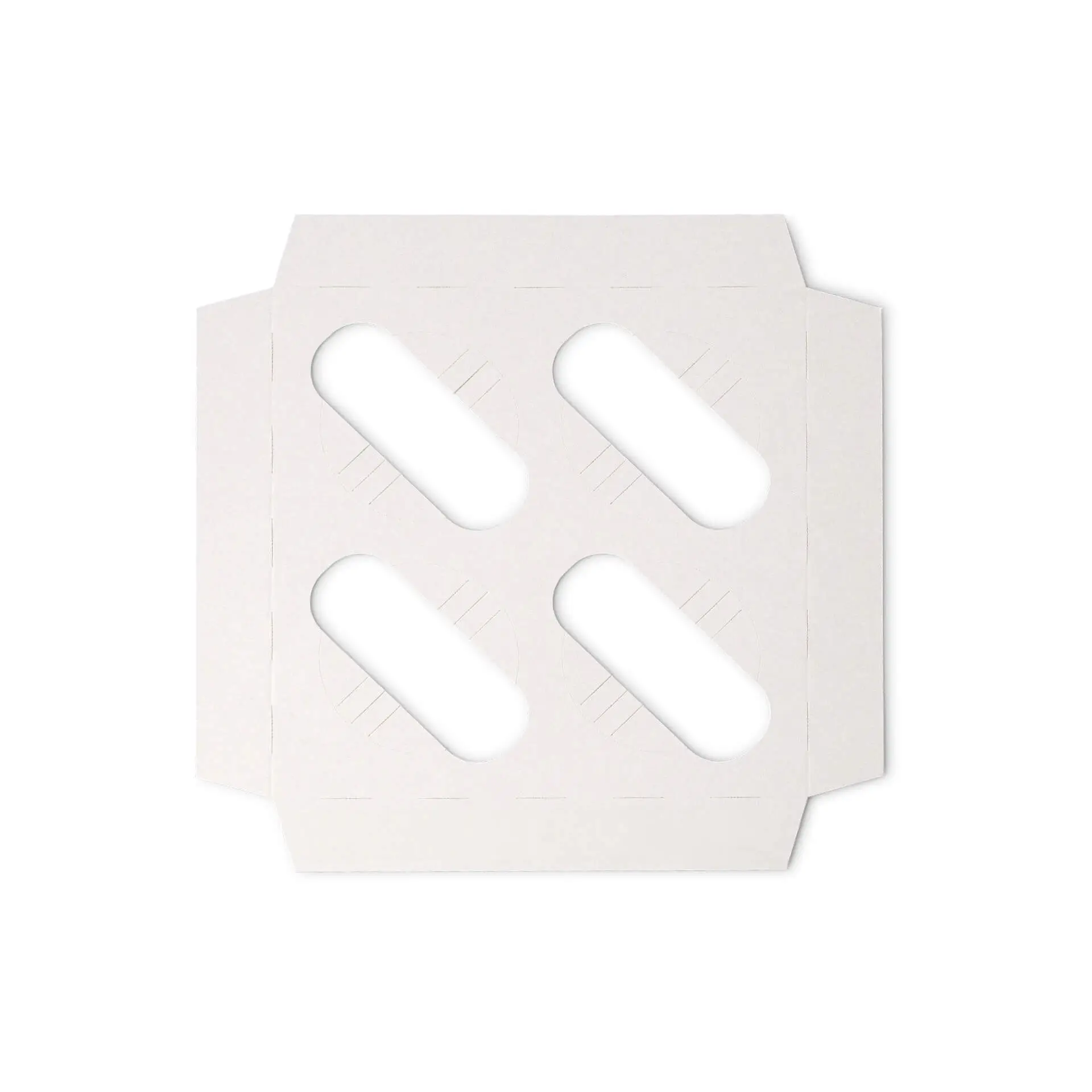 Cardboard box inserts for cupcake boxes (4 pieces), white