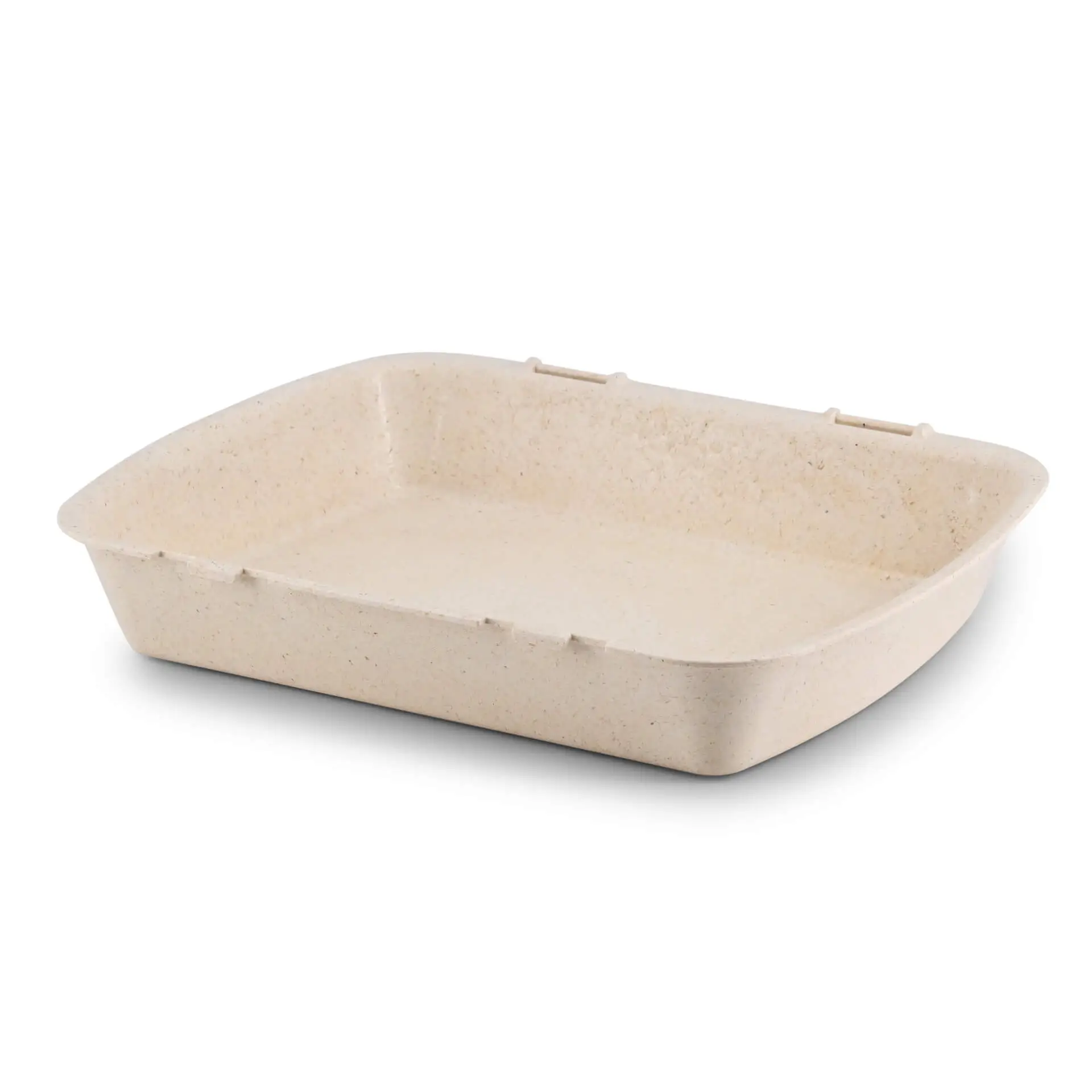 Reusable menu-containers merways-Box 24,5 x 20 x 4,5 cm, HP4, cashew / creamy white