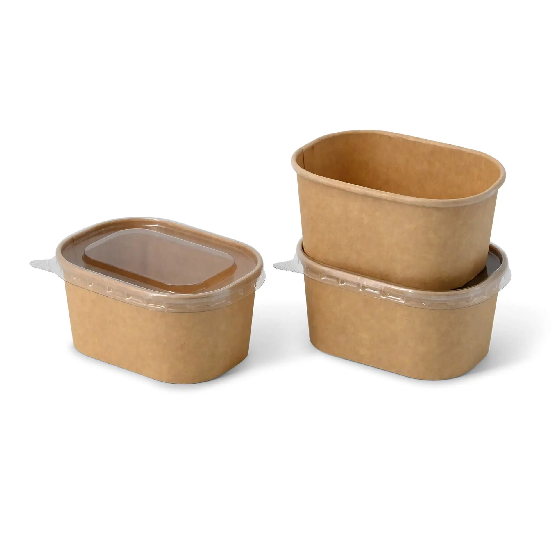 Packaging cup 250 ml, 11 x 8 x 5 cm, brown, rectangular