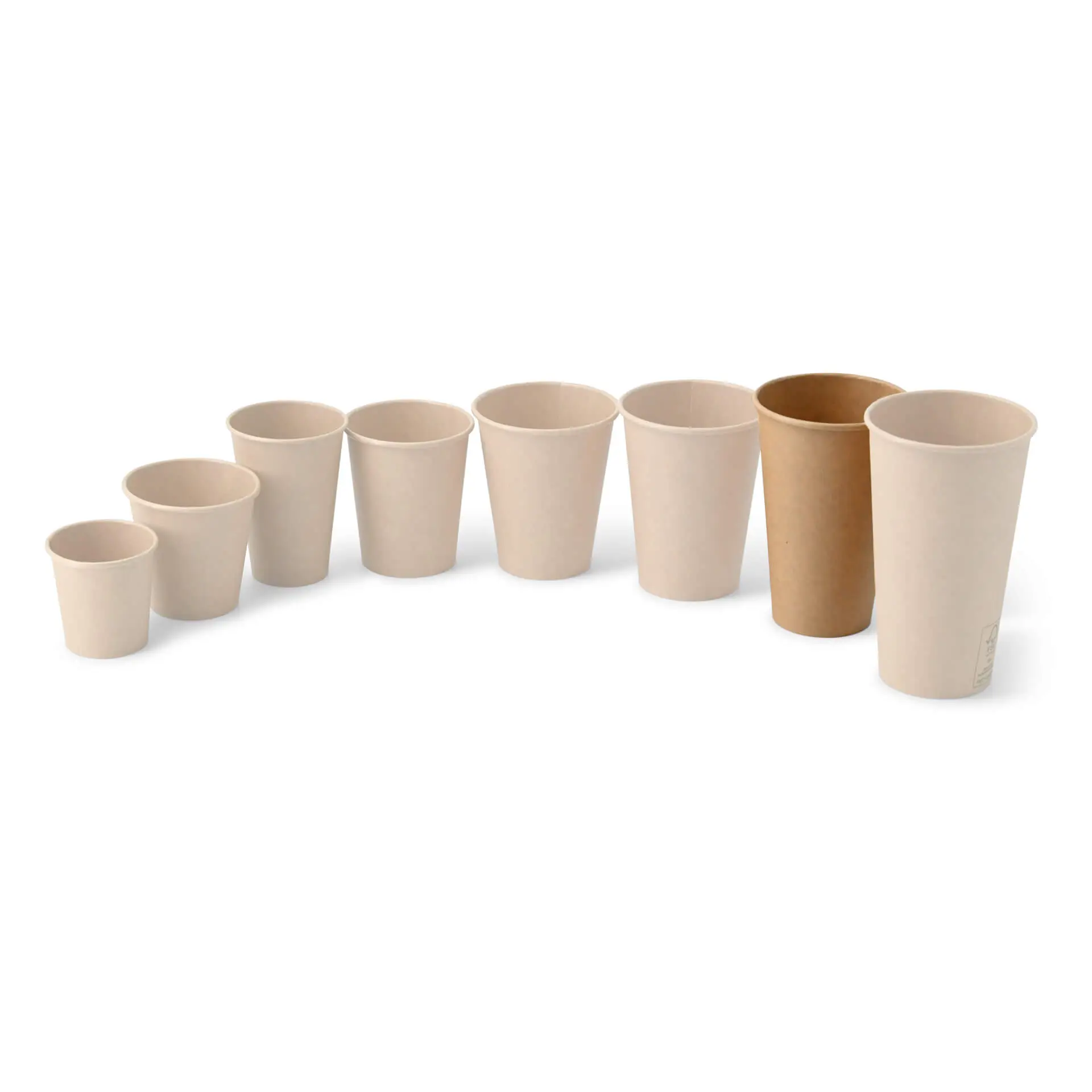 16 oz Paper cups (coated), Ø 90 mm, brown