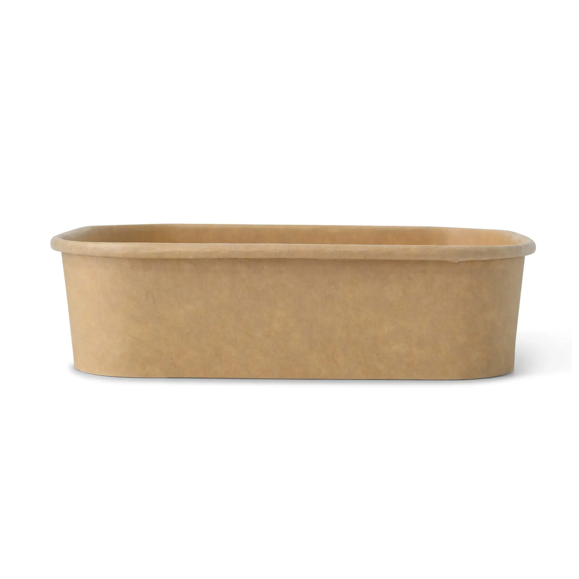 Cardboard-bowls 500 ml, 17,5 x 12,5 x 4 cm, brown, rectangular