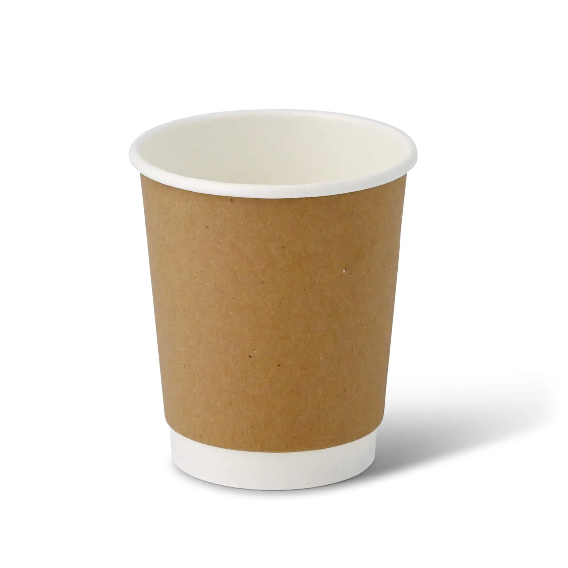 8 oz Disposable paper coffee cups double wall, Ø 80 mm, kraft