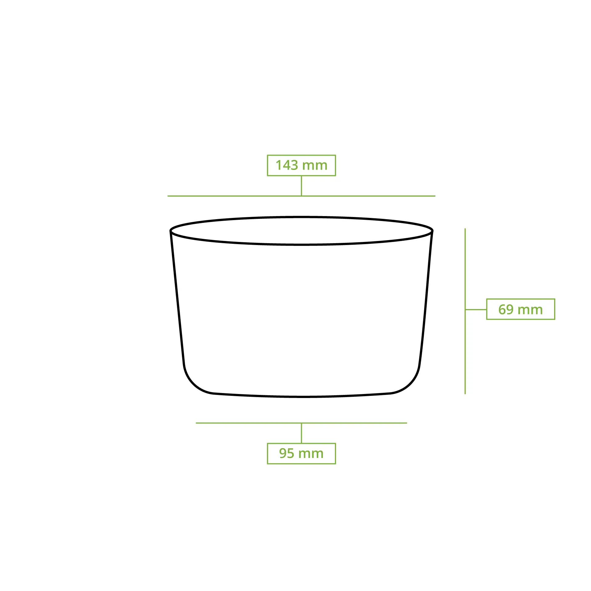 Deli container PLA 700 ml, Ø 143 mm, round