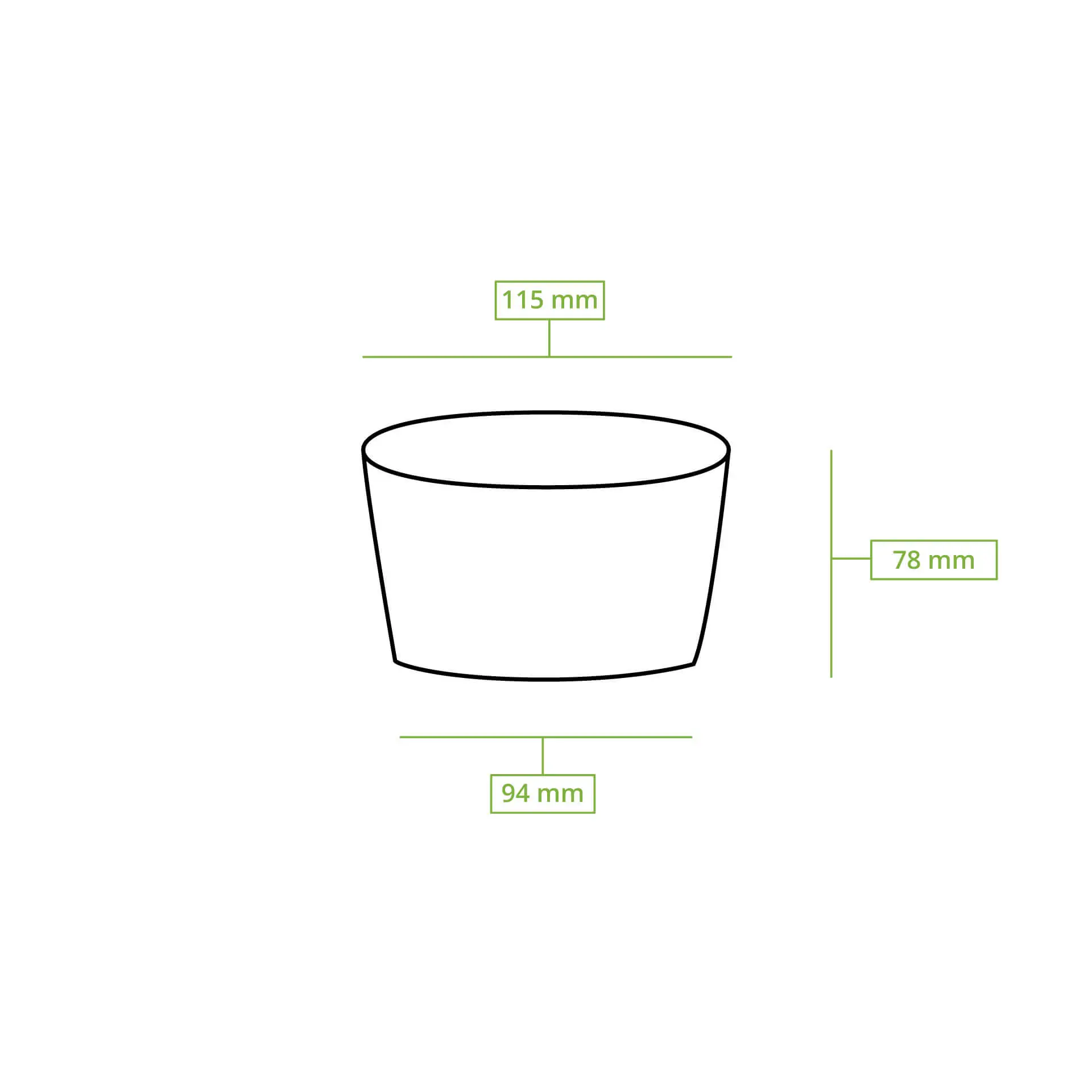 Cardboard-universal cups 400 ml / 16 oz, Ø 115 mm, "EcoUp©"-icons