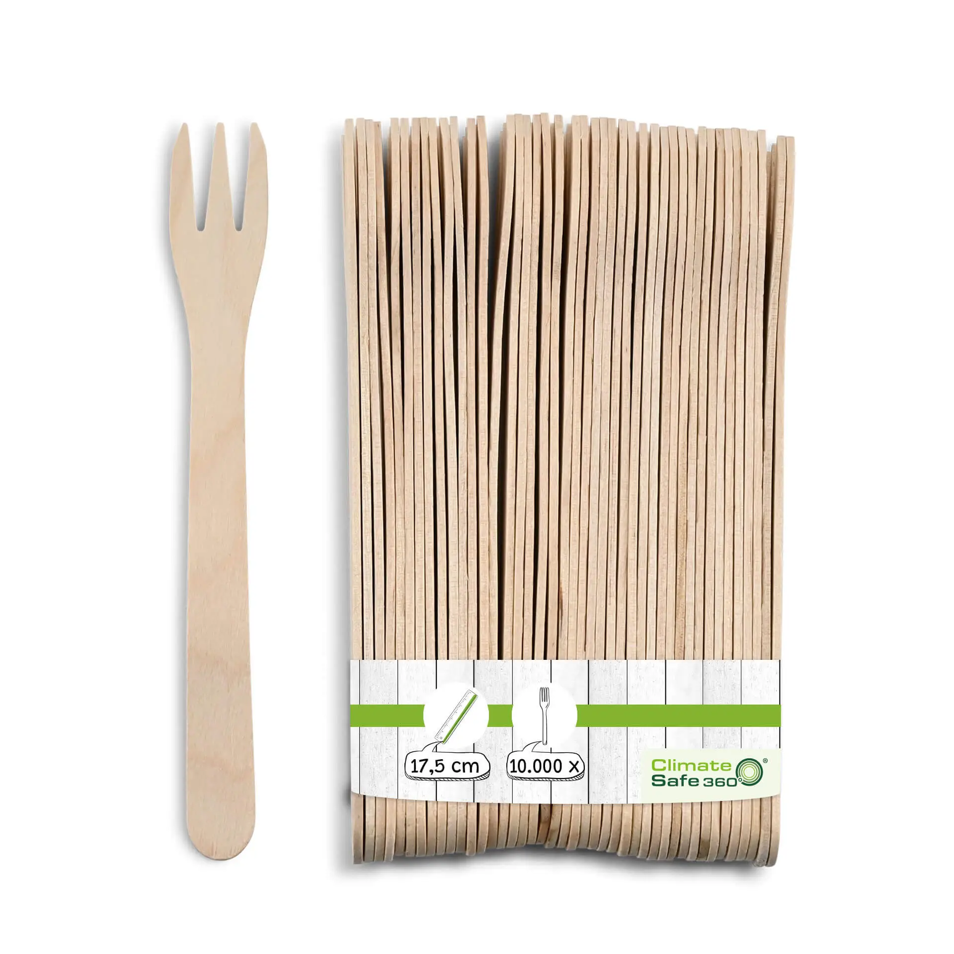 Wooden chip-forks XL 17.5 cm, 3 prong