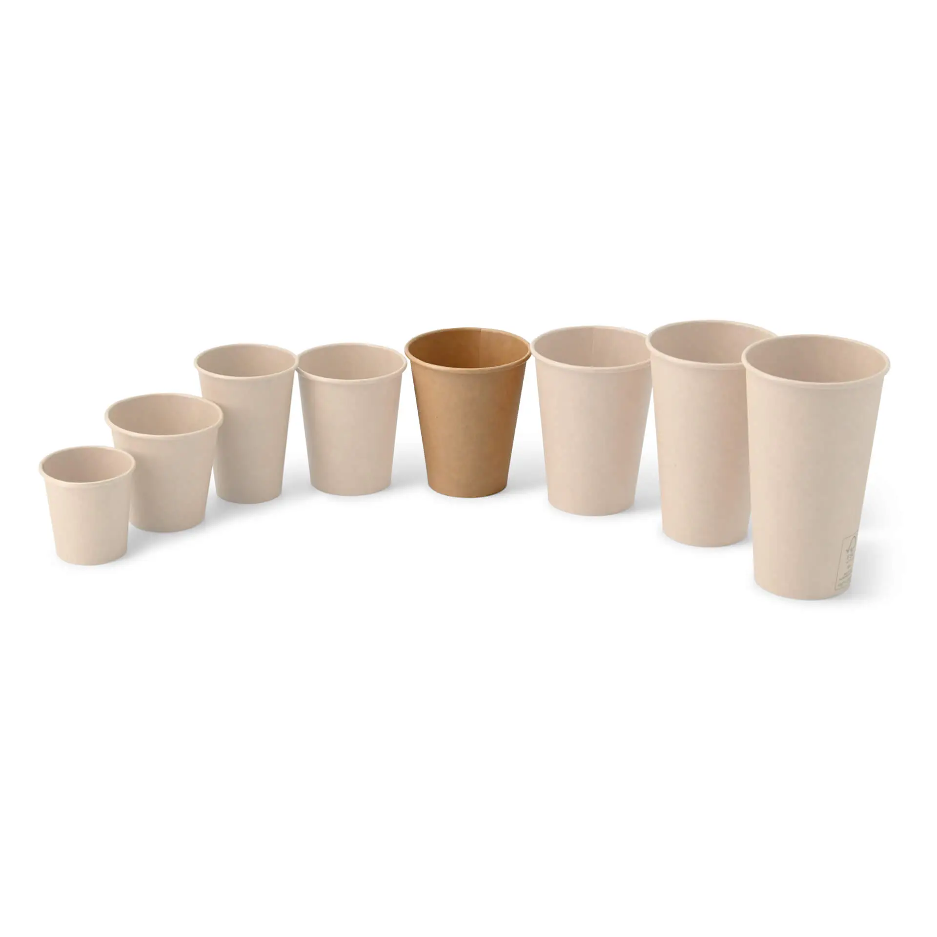 Paper cups 250 ml / 10 oz, Ø 90 mm, unbleached