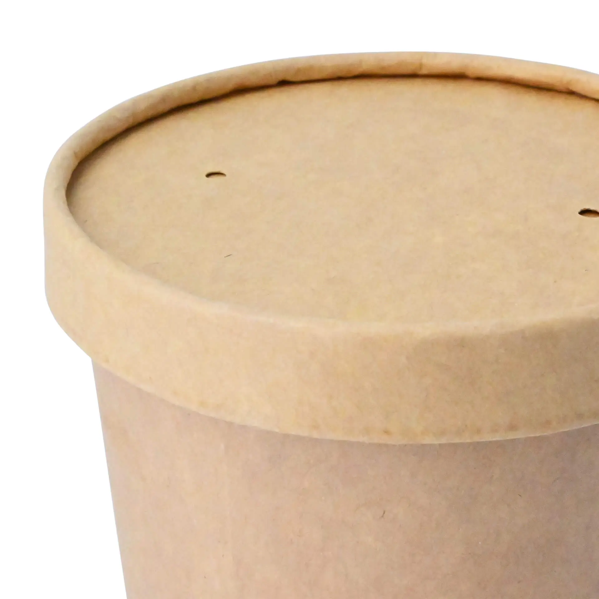 Cardboard lids (coated) Ø 92 mm, brown (for ice cream cups)