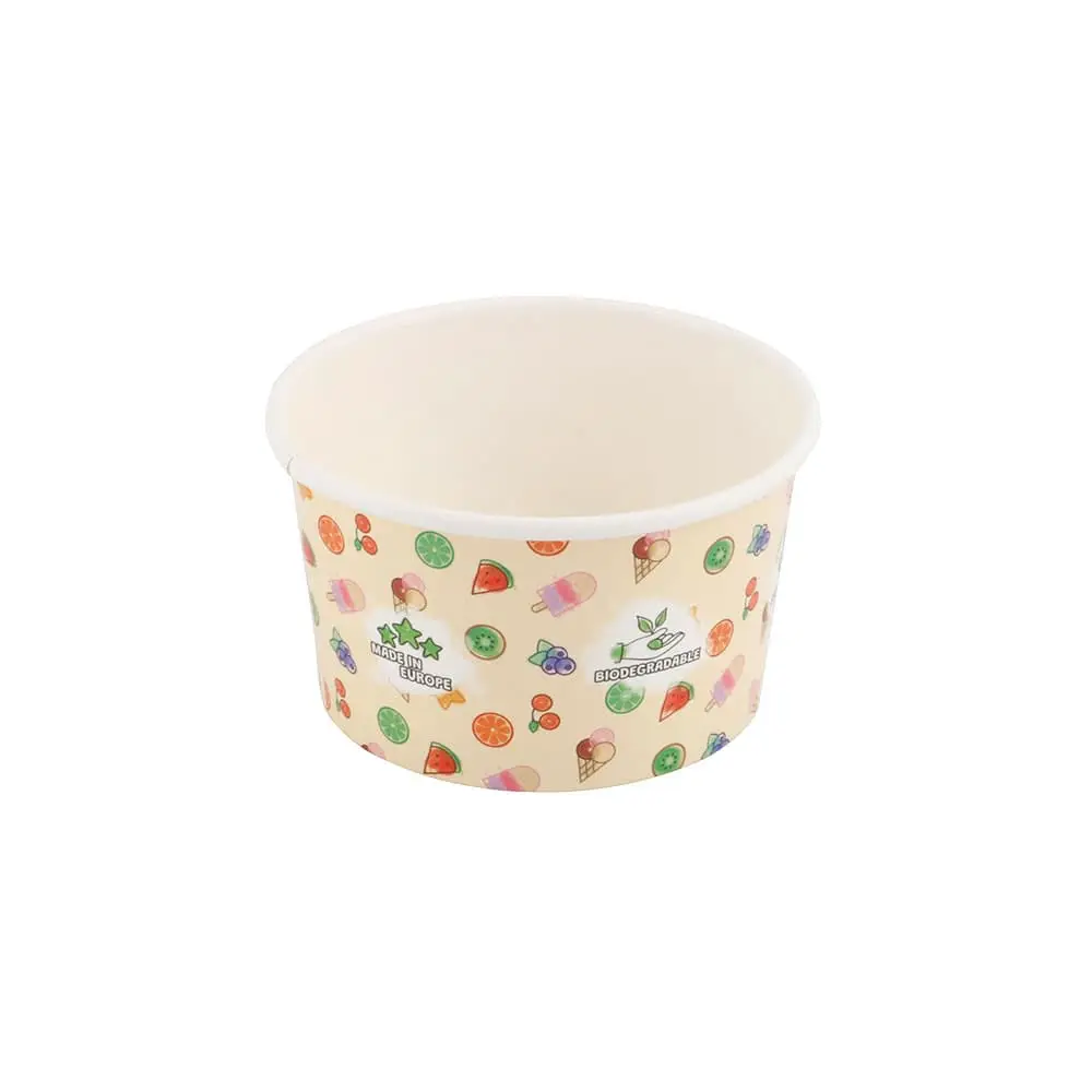 Paper-ice-cream cups 150 ml / 6 oz, yellow