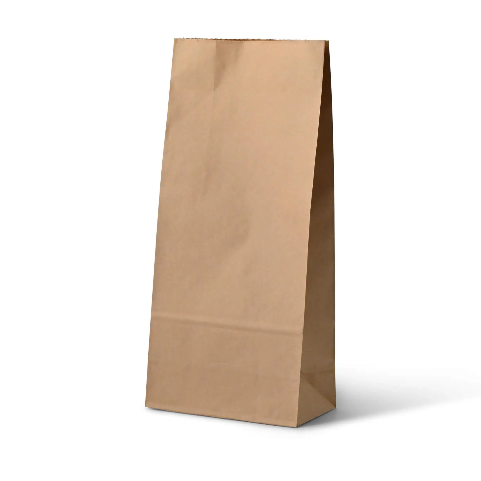 Block bottom bags XL, 20 x 11 x 44.5 cm, PP-foil, brown, kraft paper