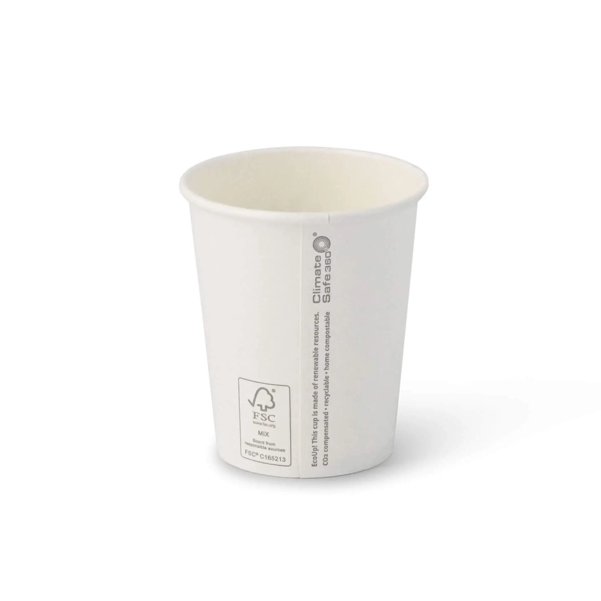 Paper cup Winter "Snowflake" 200 ml / 8 oz, Ø 80 mm, white