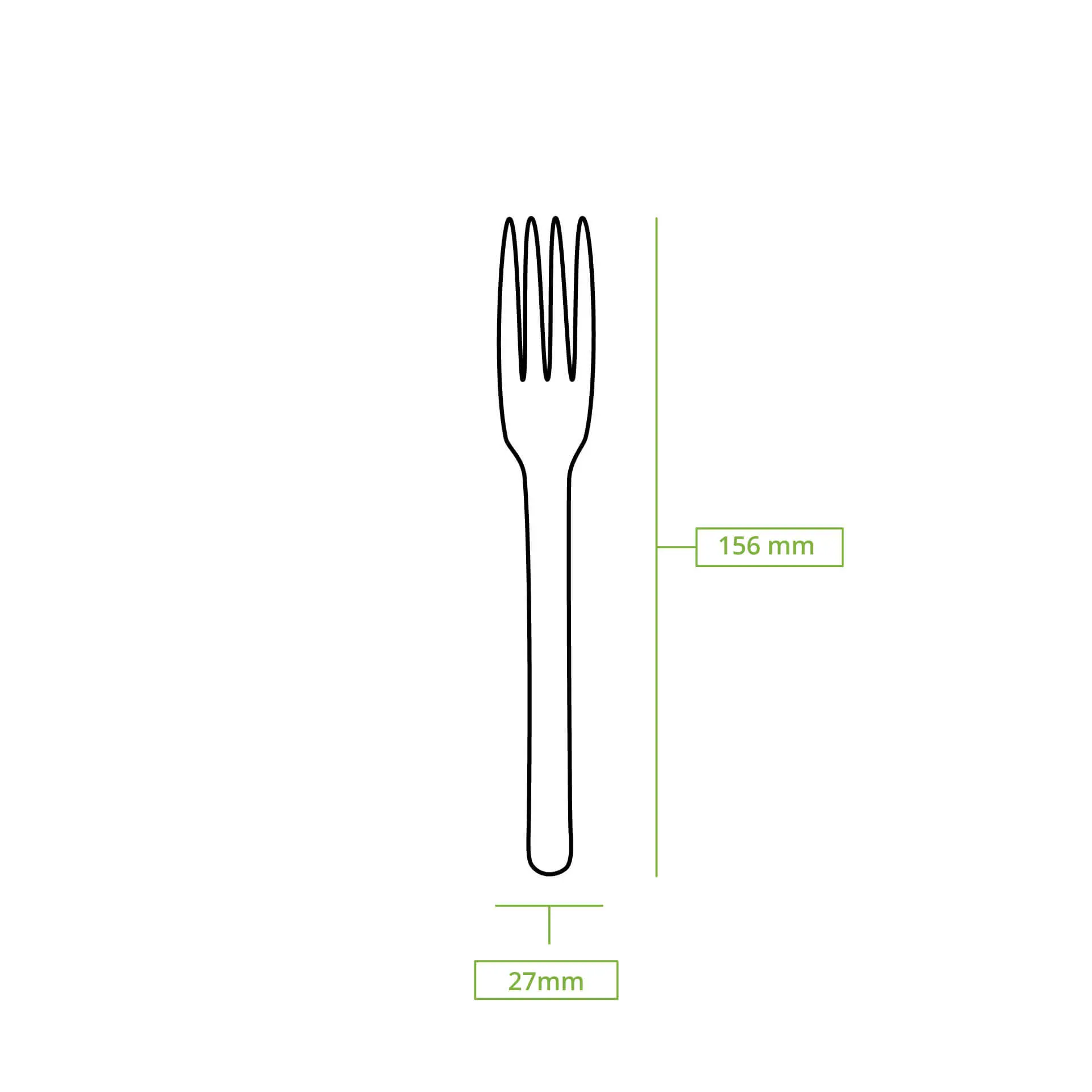 Wooden forks 16 cm, bio-coated