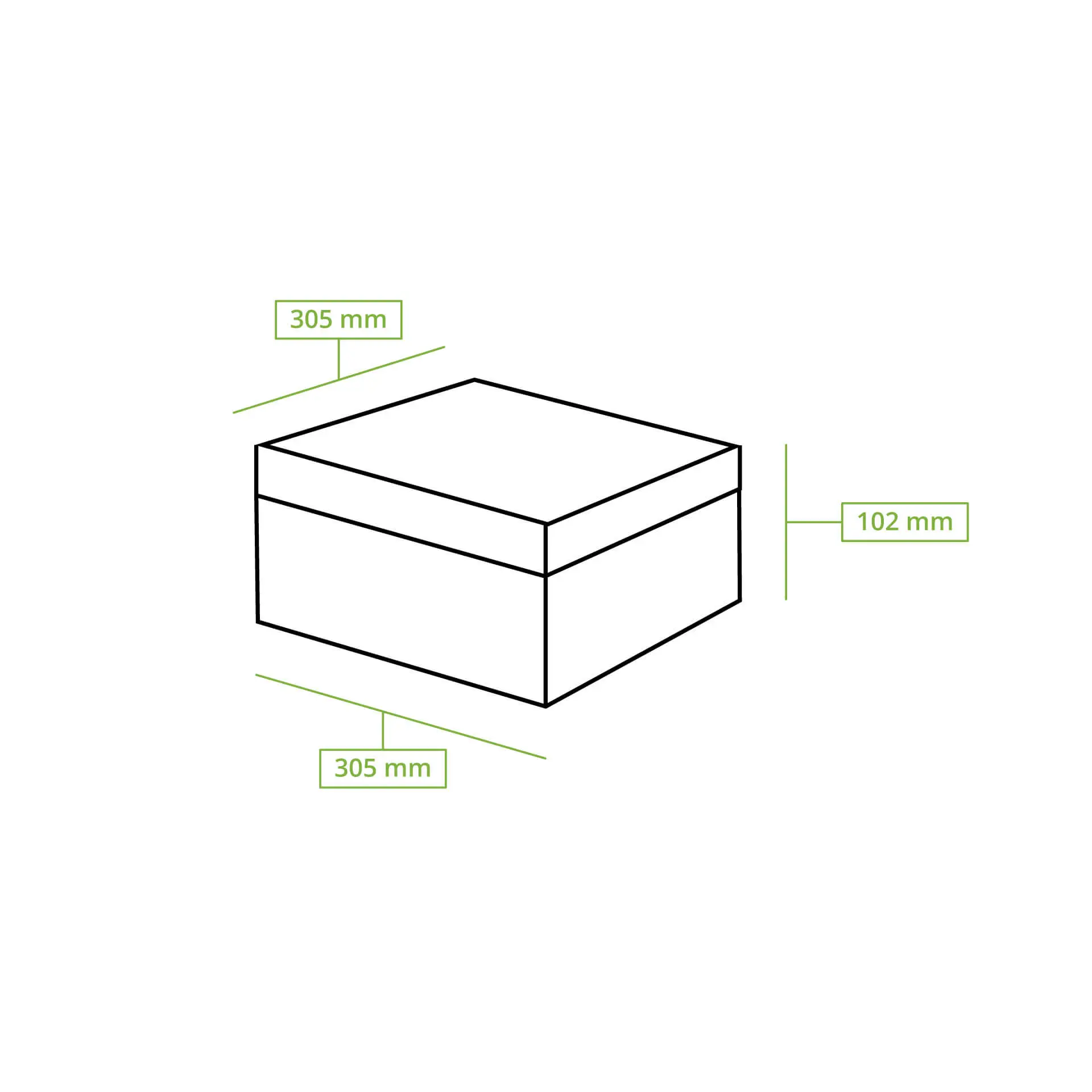 Cake-boxes L, 30.5 x 30.5 x 10 cm, white