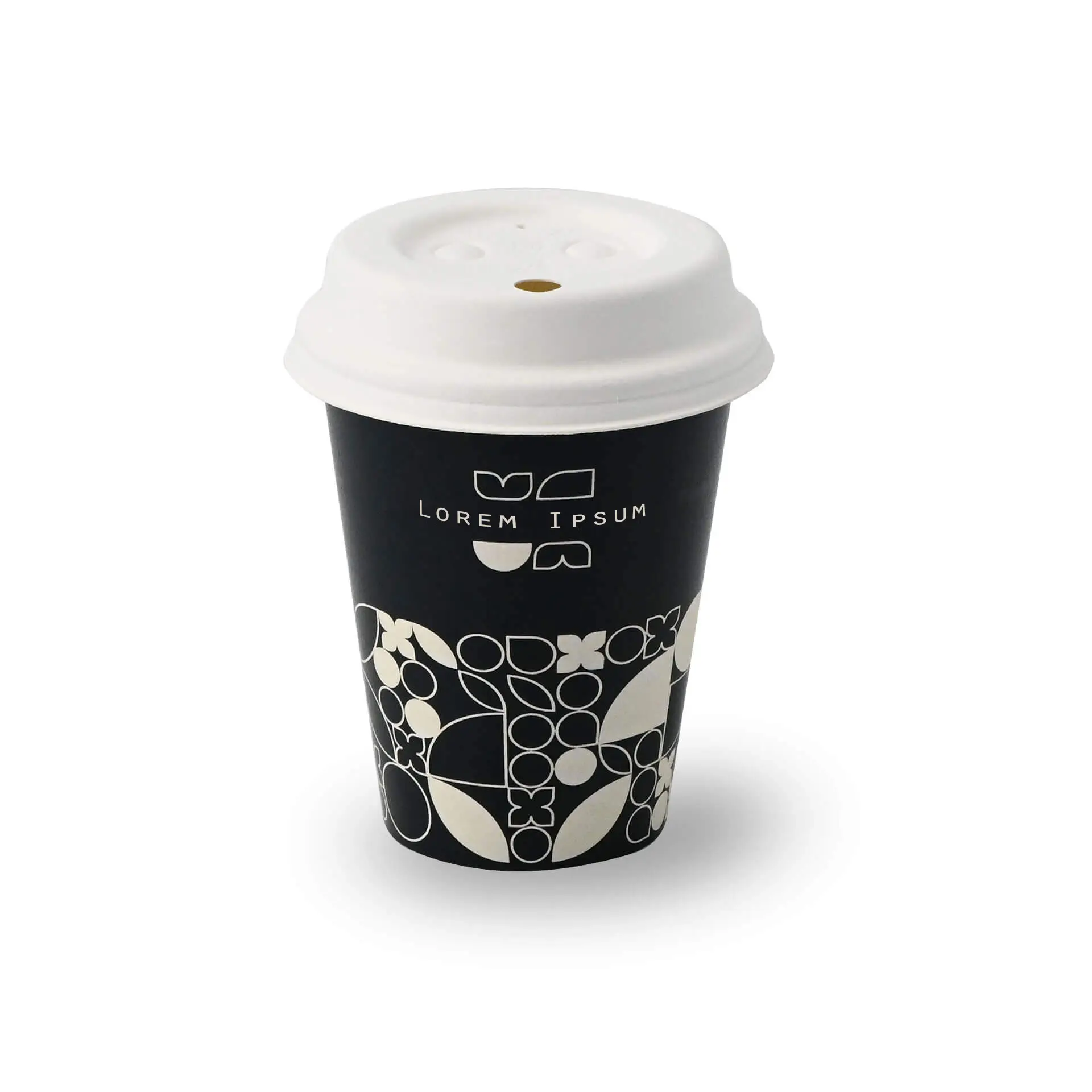 8 oz Paper Cup "Midnight" single wall, customisable, matte