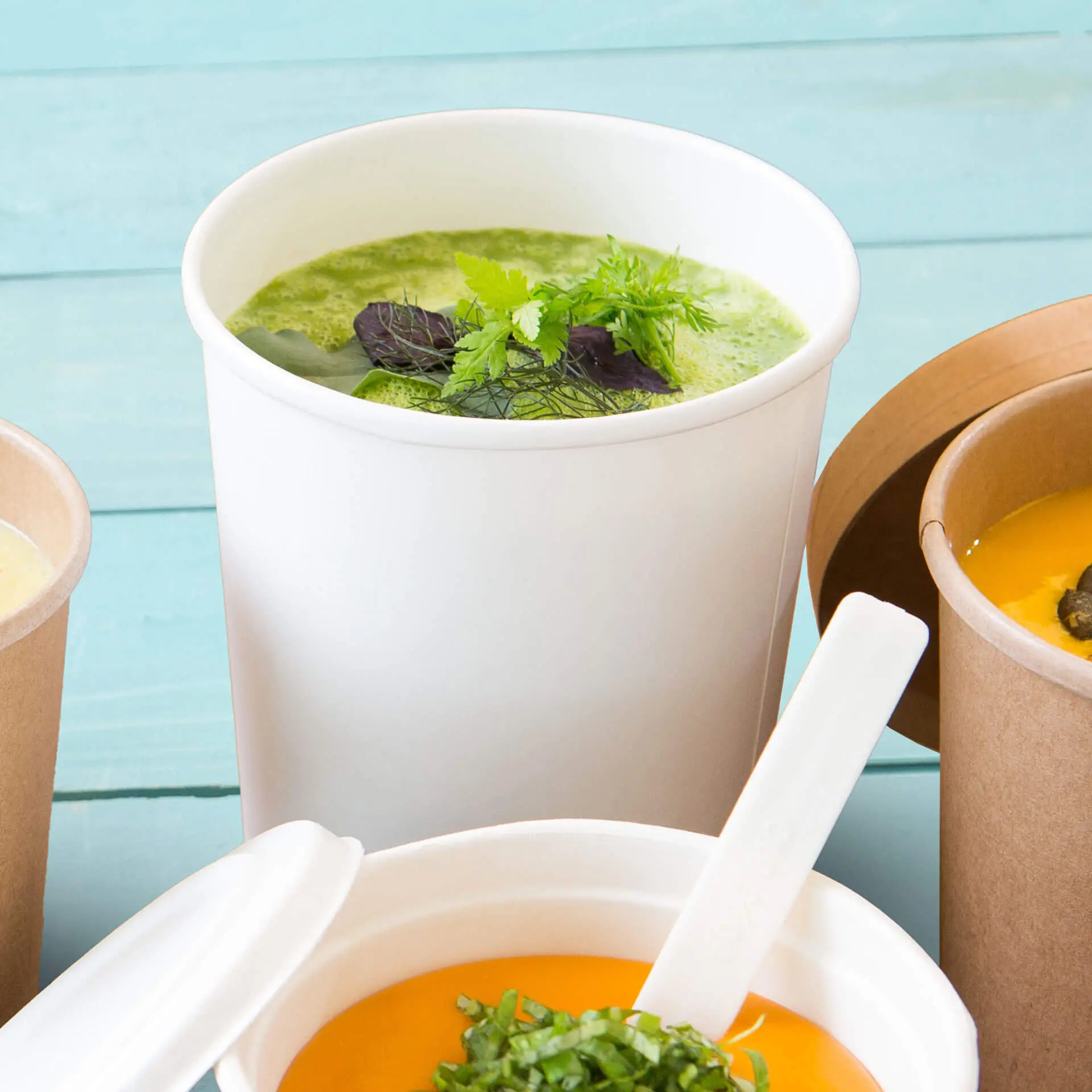 24 oz Cardboard Soup cups (Premium), Ø 115 mm, white