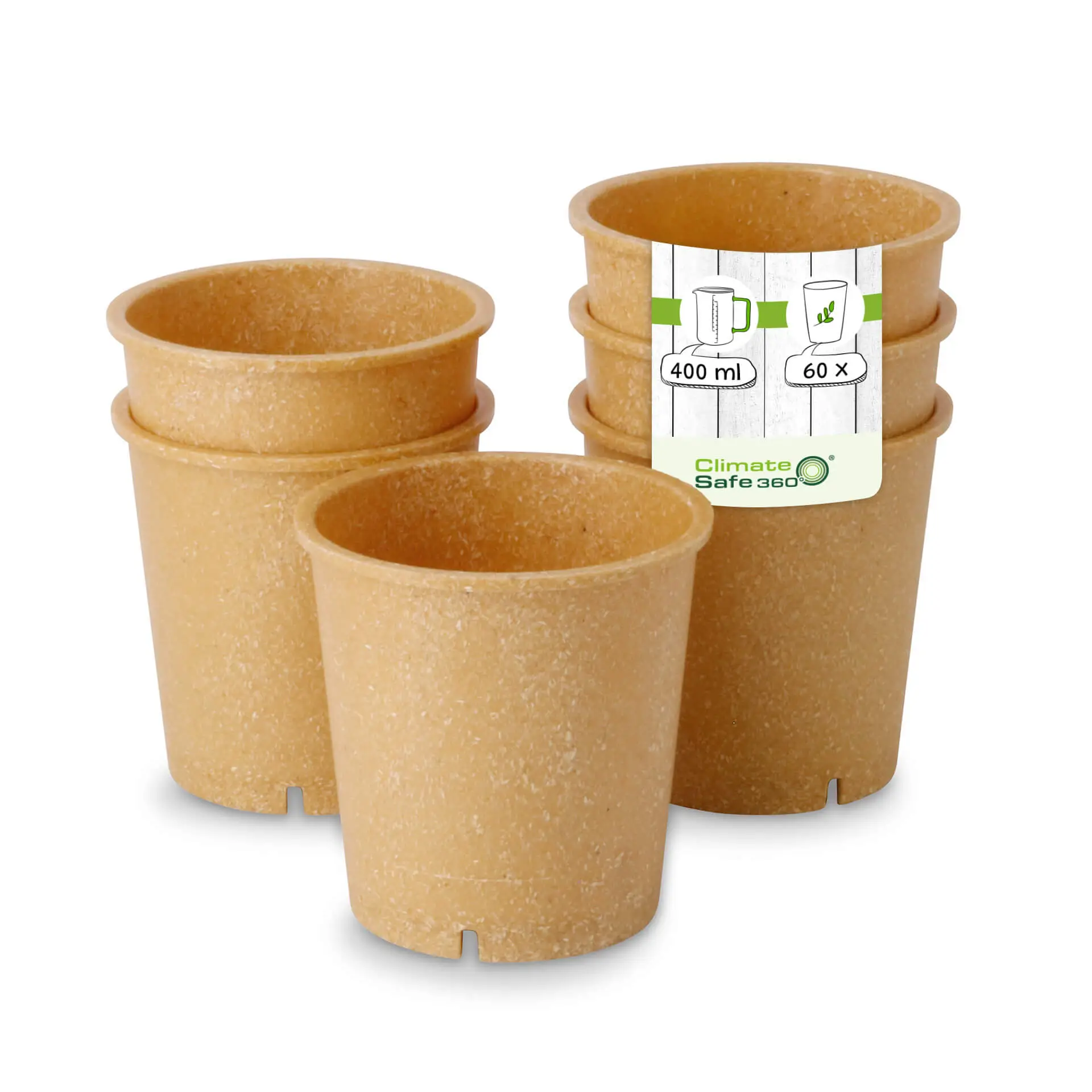 Reusable cups "merways Cup" 400 ml, Ø 95 mm, caramel / brown