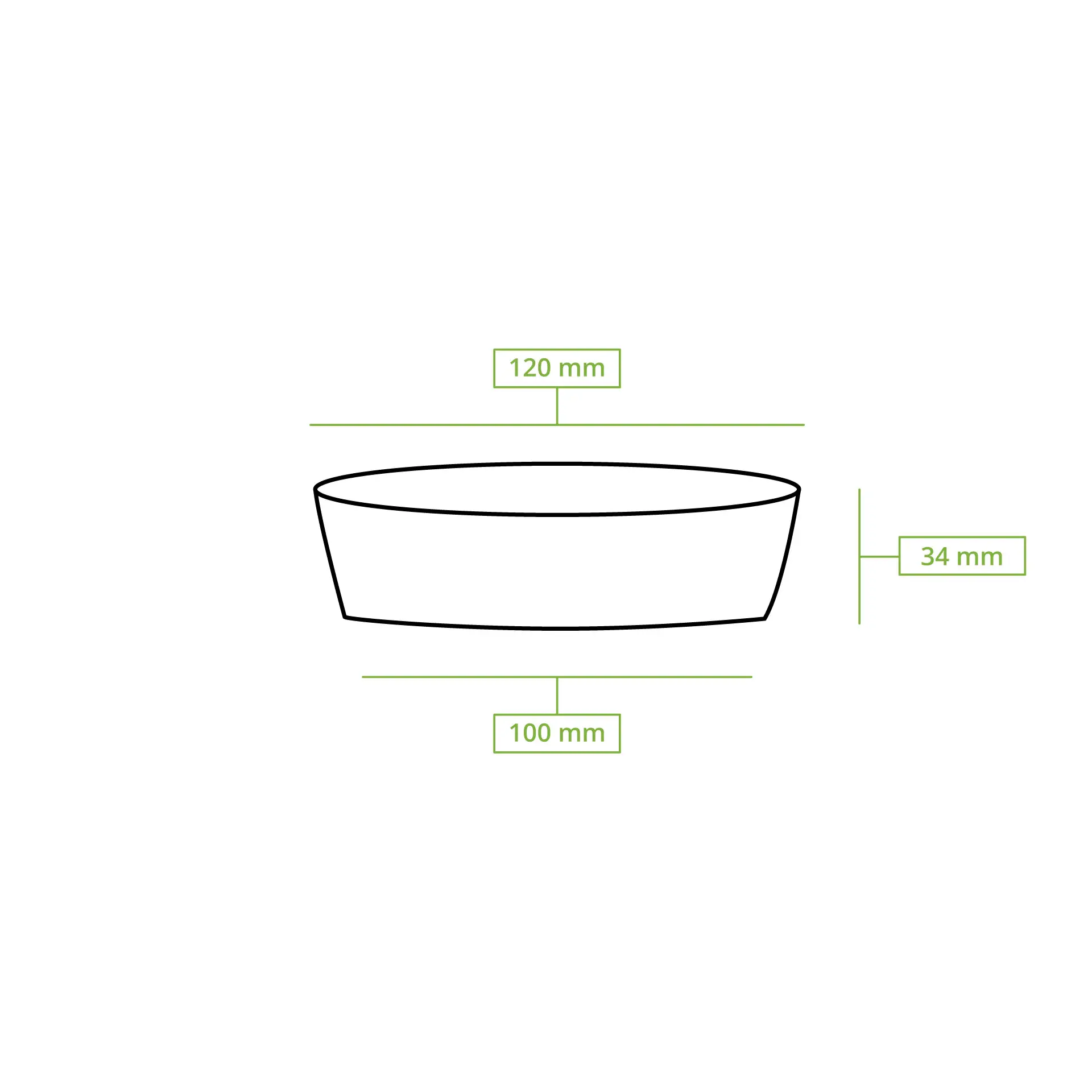 Deli container PLA 240 ml, Ø 121 mm, round