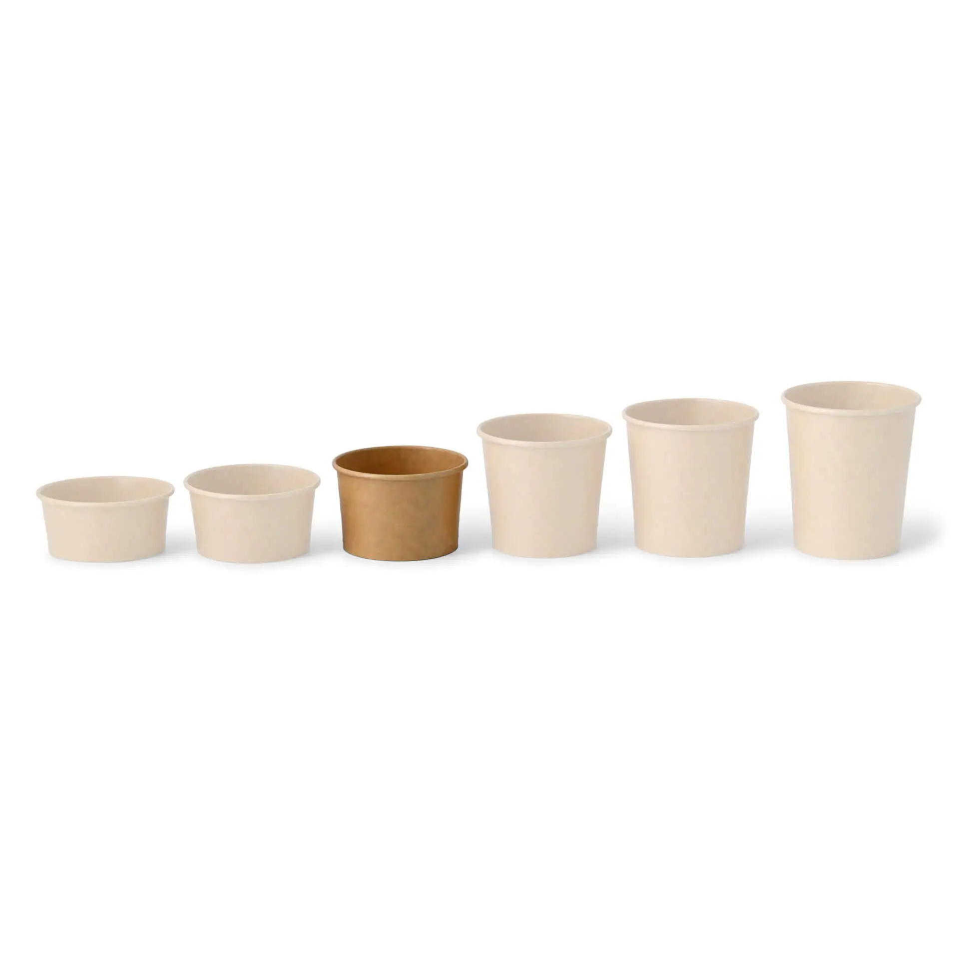 8 oz, max. 9.5 oz Paper cups ice cream M (coated), Ø 92 mm, brown