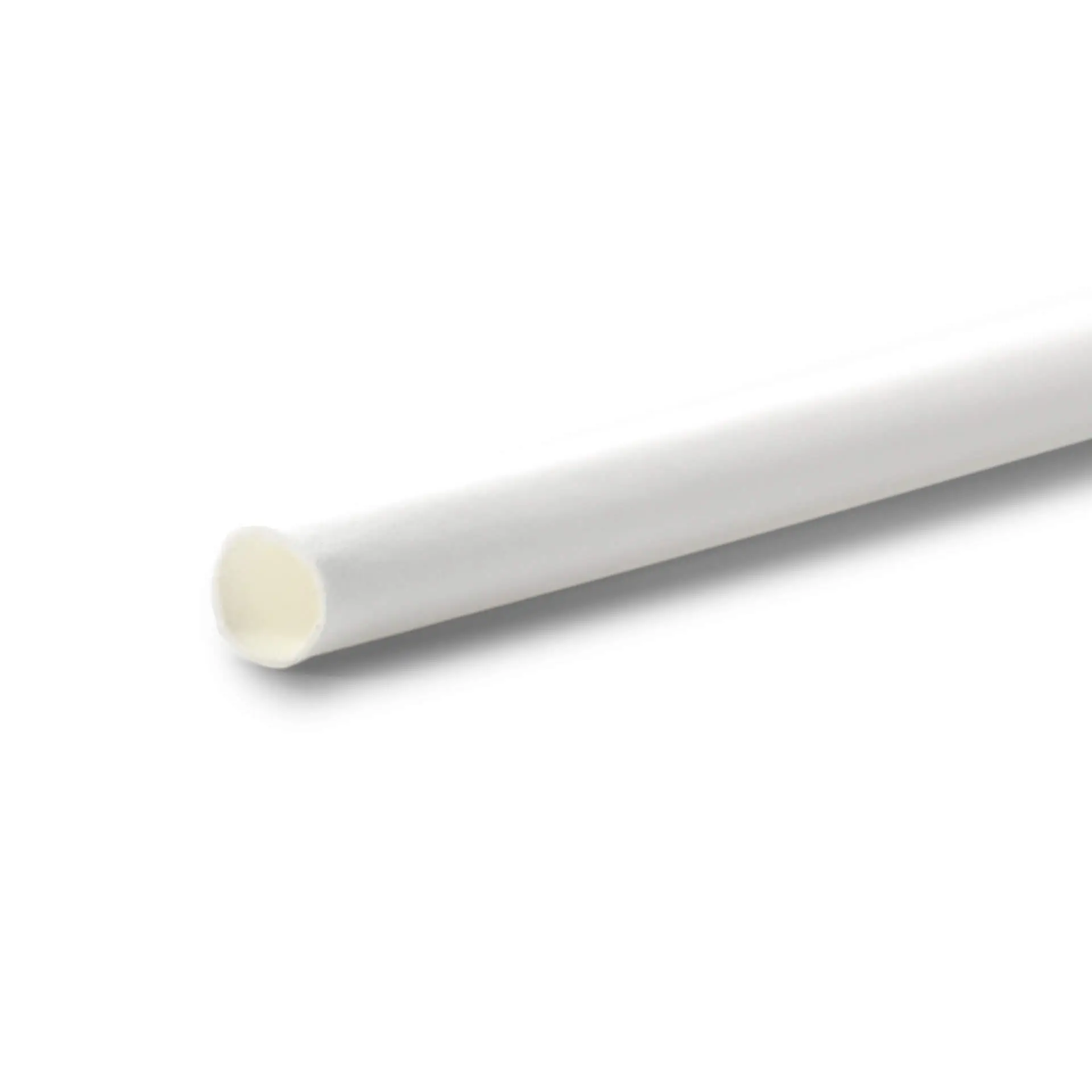 20 cm, Ø 0.5 cm Paper-straws, white, vertical splice