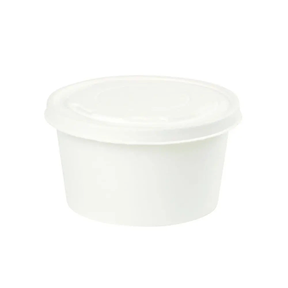 Flat cardboard lids Ø 115 mm, white, closed