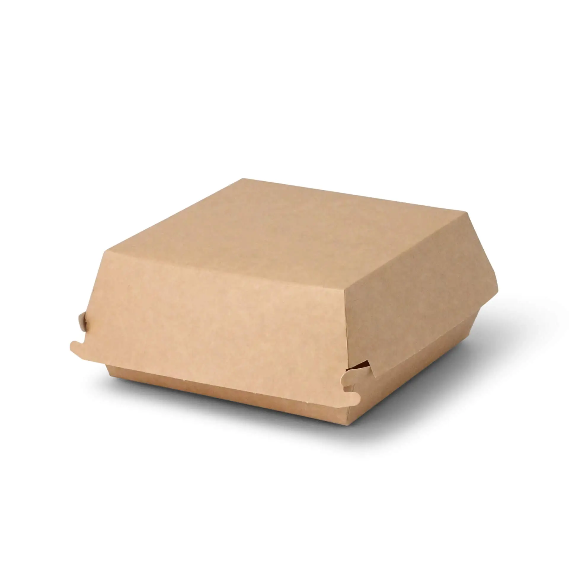 Takeaway burger boxes 14.5 x 14.5 x 8 cm, kraft-white