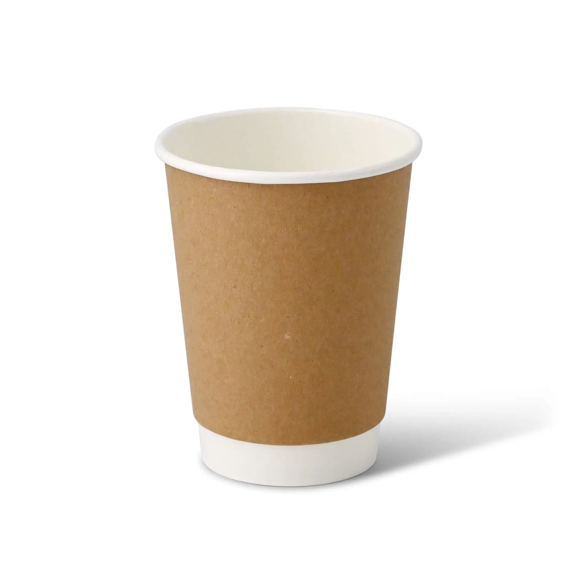 12 oz Take away coffee cups (coated), double-walled, Ø 90 mm, brown, inner white