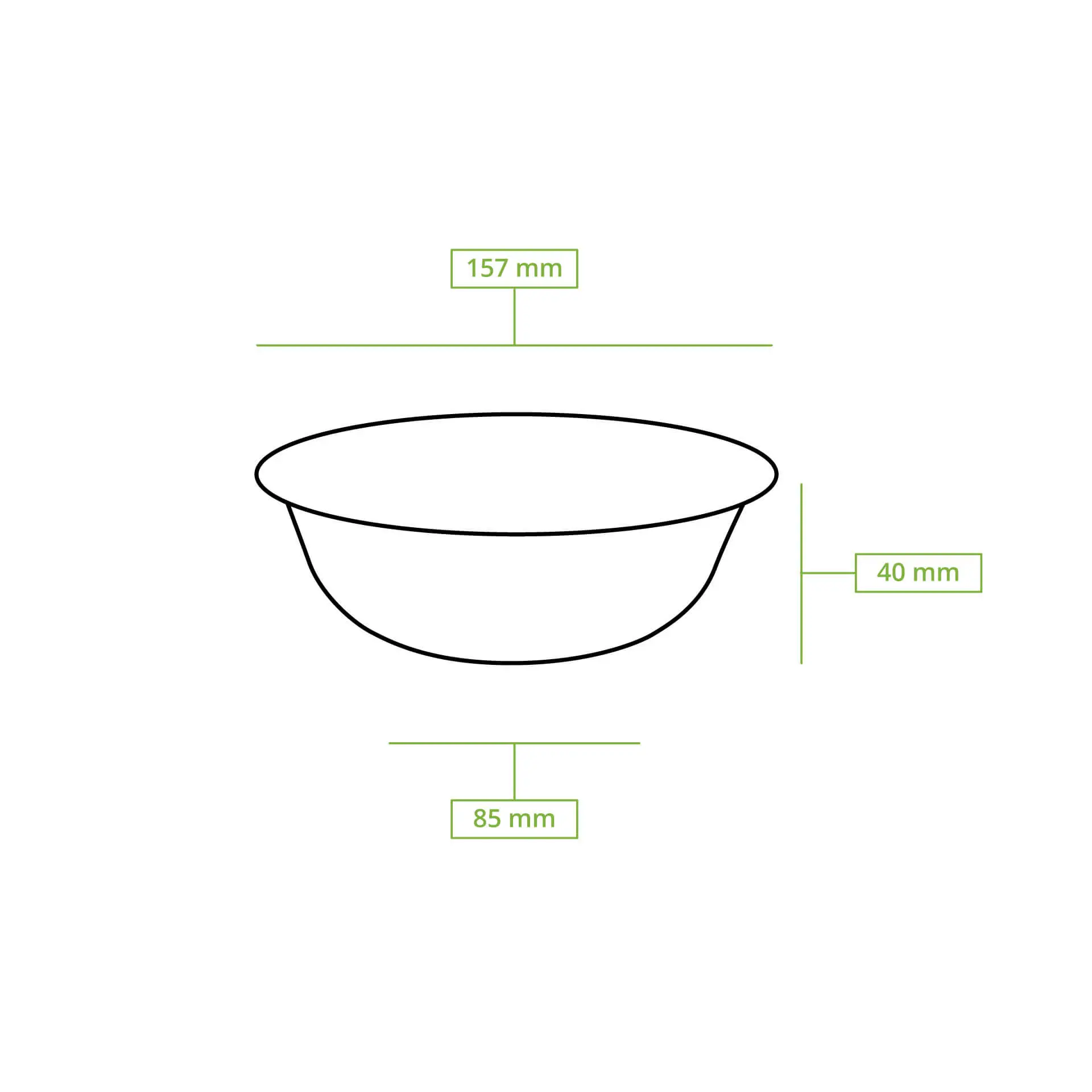 250 ml, Sugarcane-bowls, round