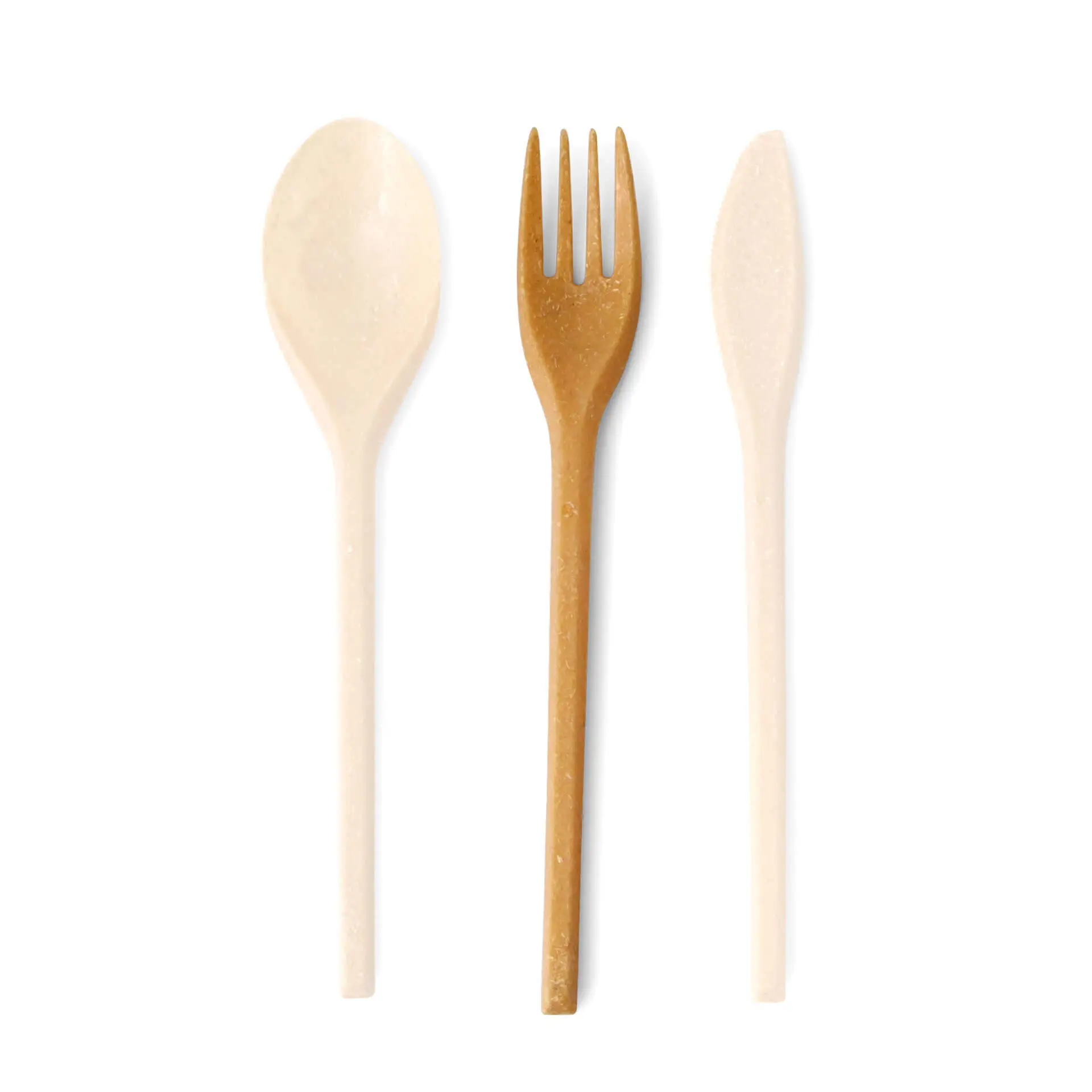 Reusable forks 18 cm, caramel / brown