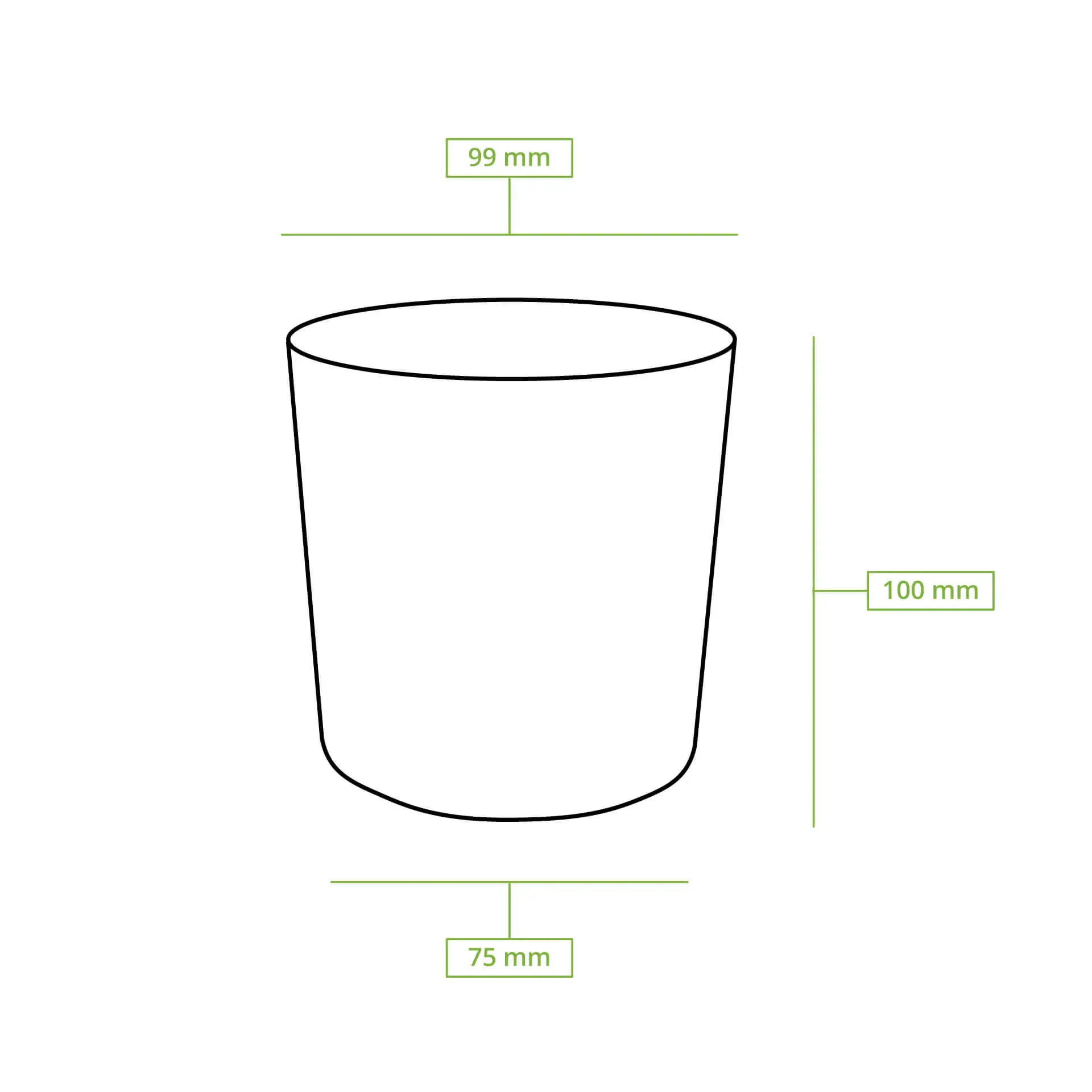 Reusable cups "merways Cup" 400 ml, Ø 95 mm, cashew / creamy white