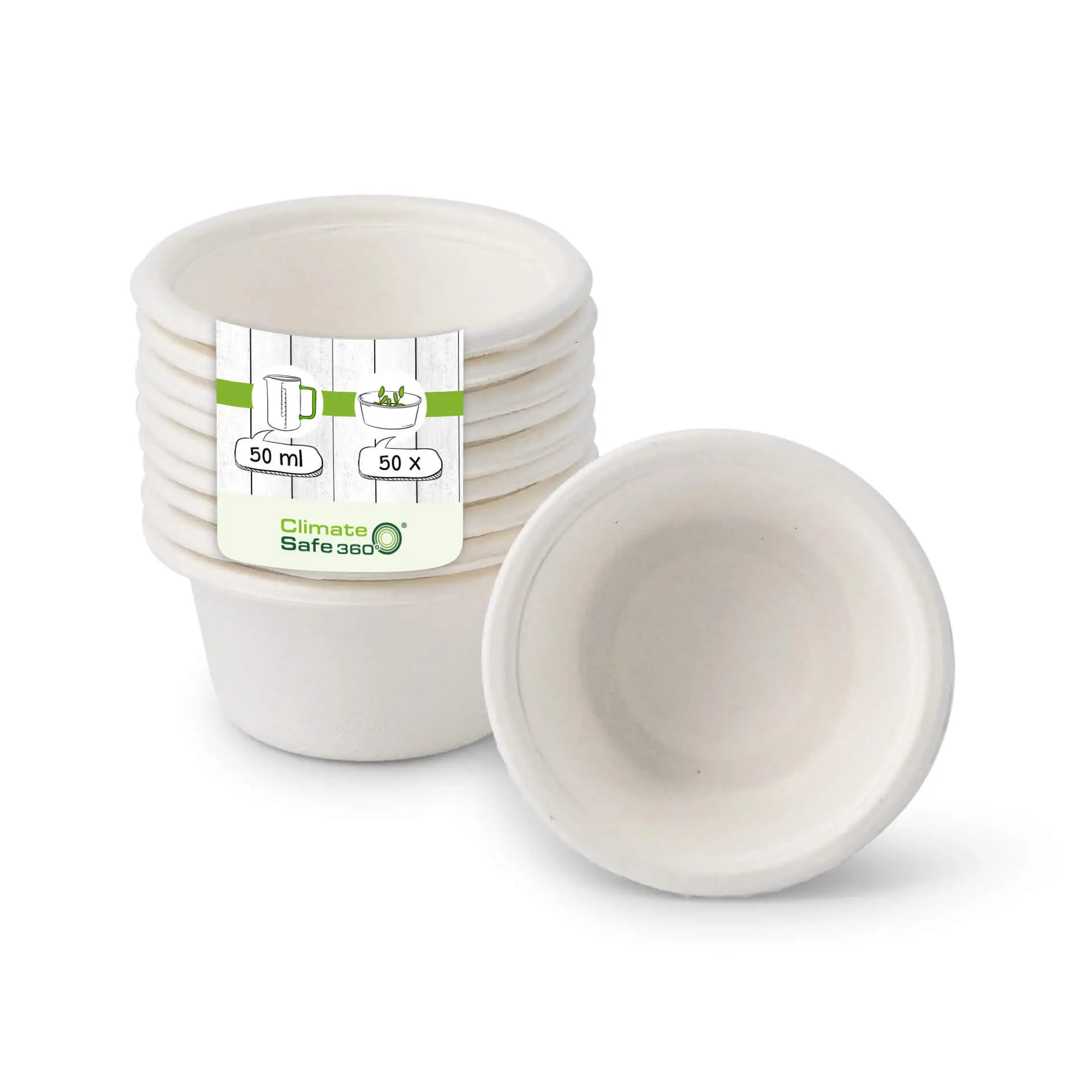 50 ml, Ø 62 mm, Sugarcane-portion cups, round