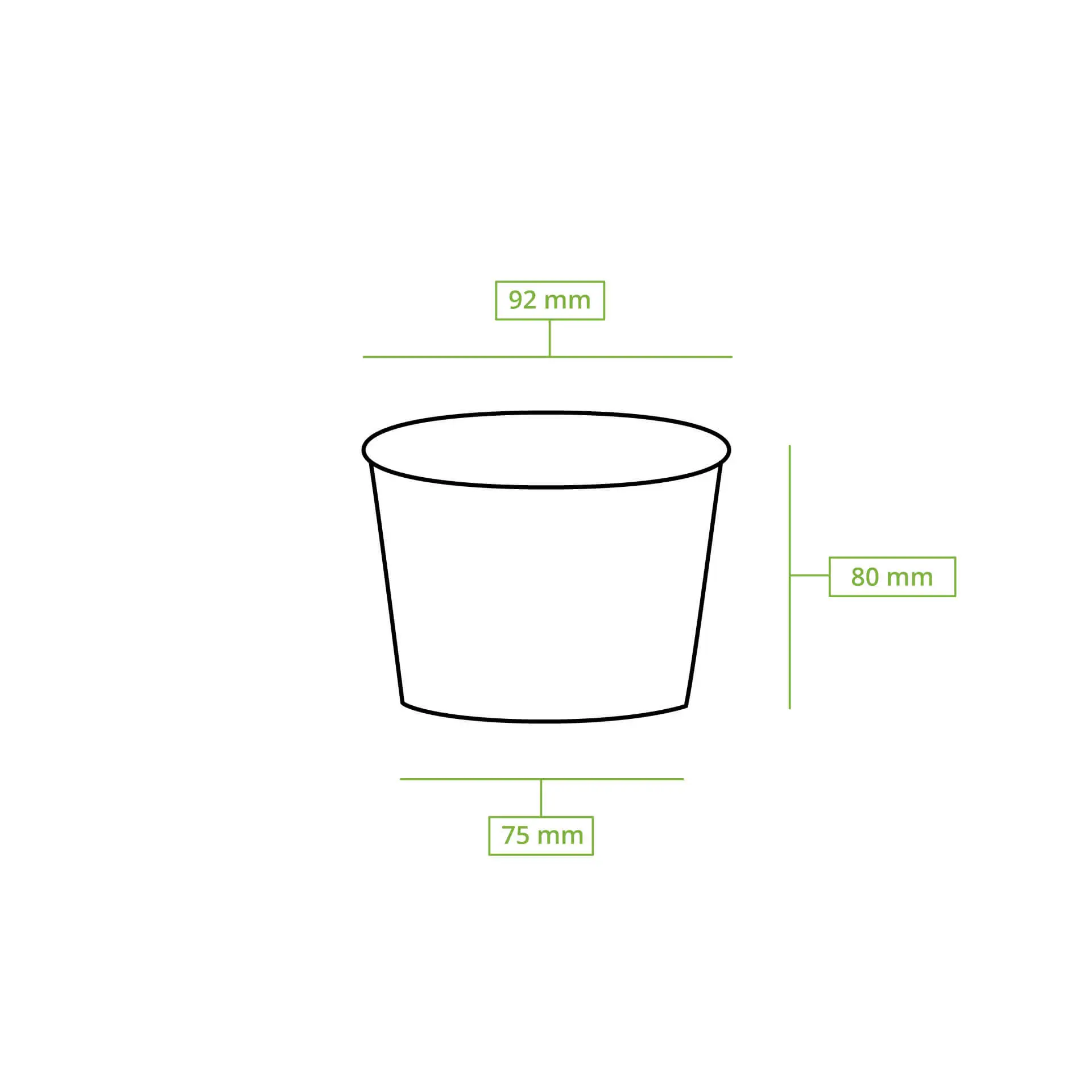 10 oz, max. 12 oz Paper-ice-cream cups L, Ø 92 mm, white