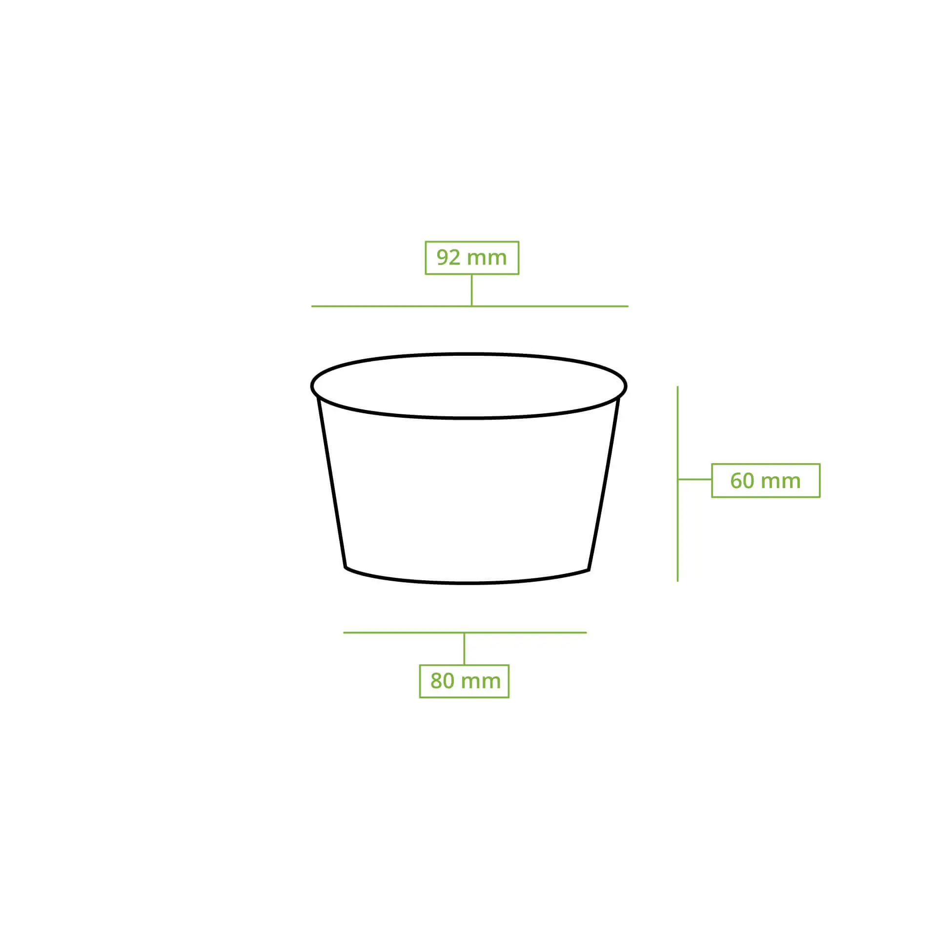 8 oz, max. 9,5 oz Paper-ice-cream cups M, Ø 92 mm, white