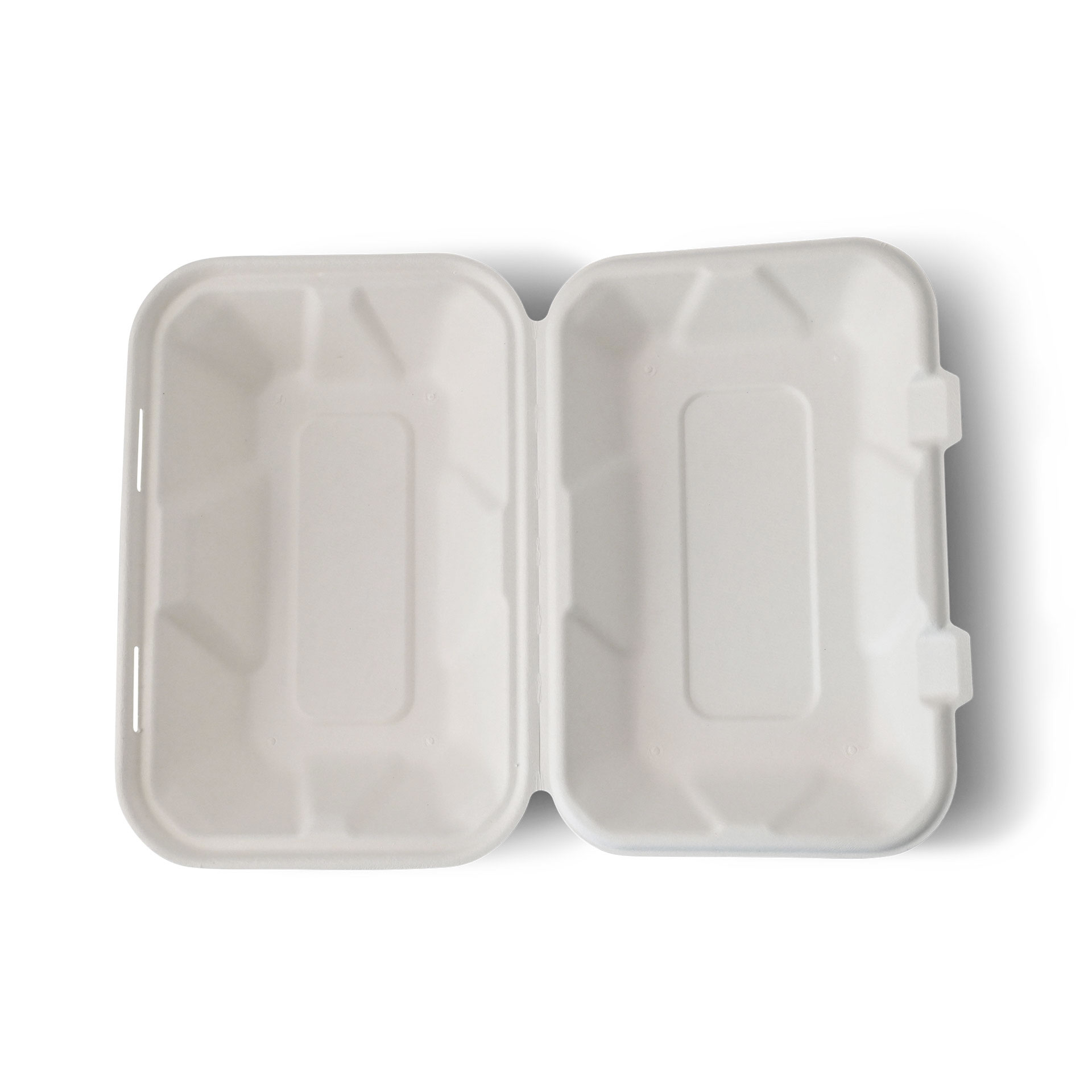 Take-away Boxen aus Zuckerrohr 23 x 15,5 x 7,5 cm, rechteckig