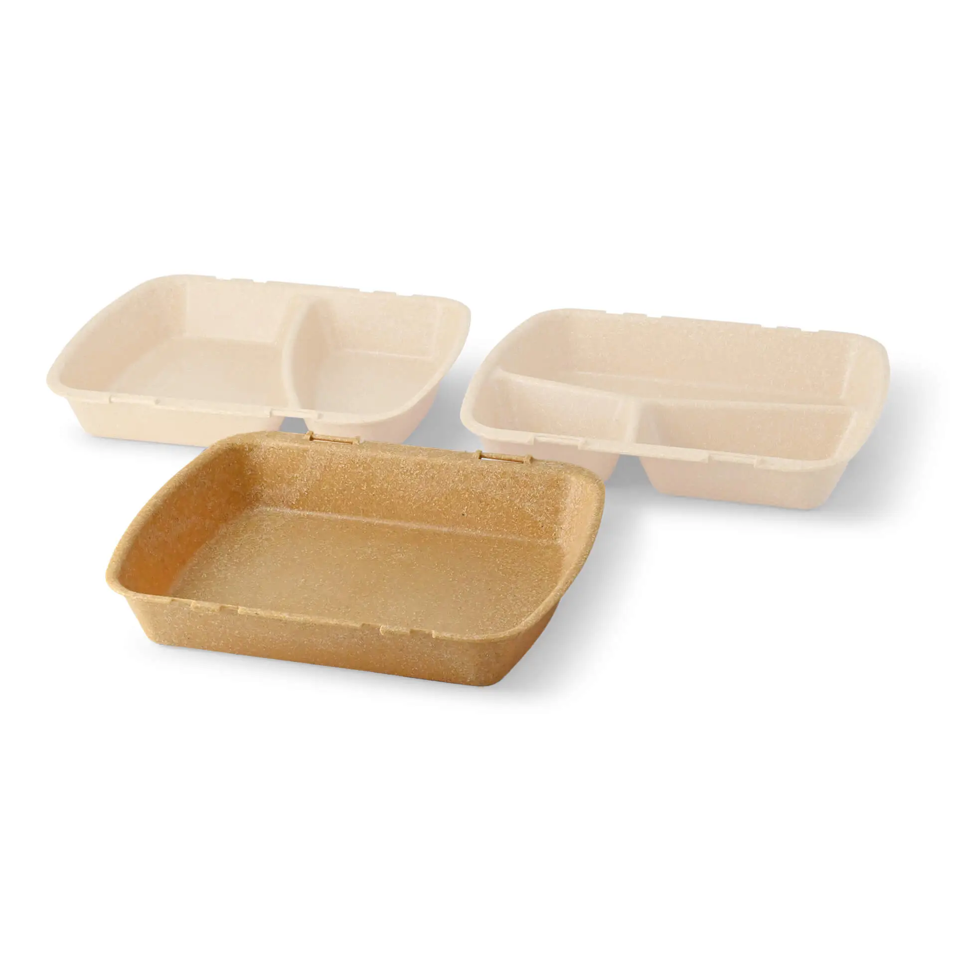 Reusable menu-containers merways-Box 24,5 x 20 x 4,5 cm, HP4, caramell / brown