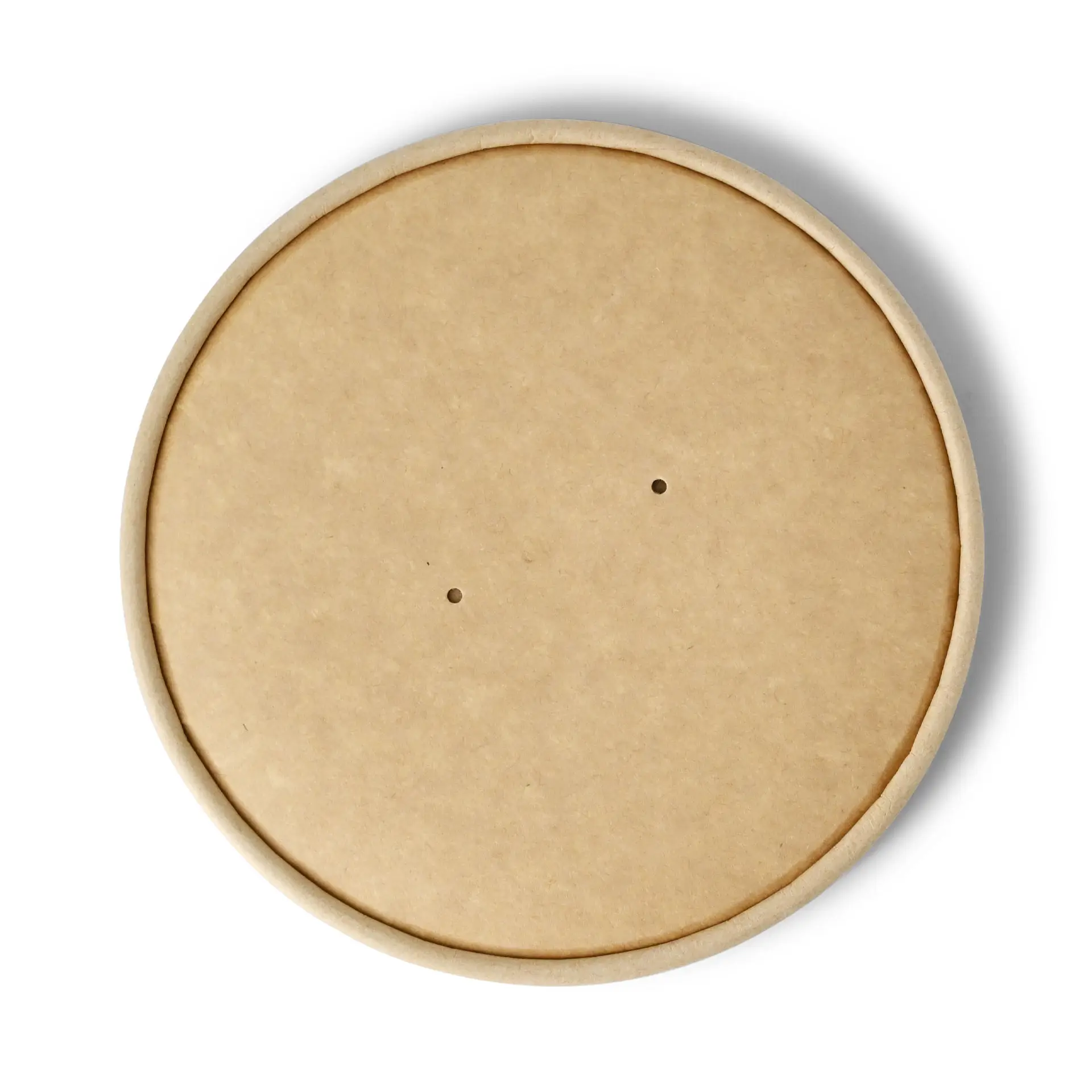 Paper cup lids membrane Ø 150 mm, brown, PLA-coated