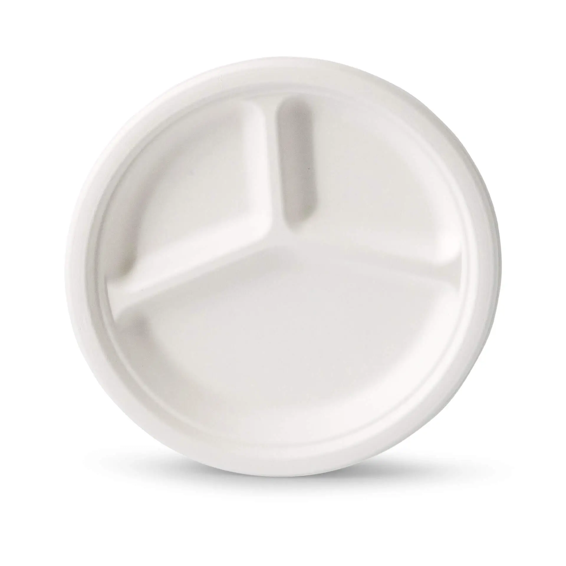 Ø 26 cm, 3 compartments, round, Sugarcane-menu plate