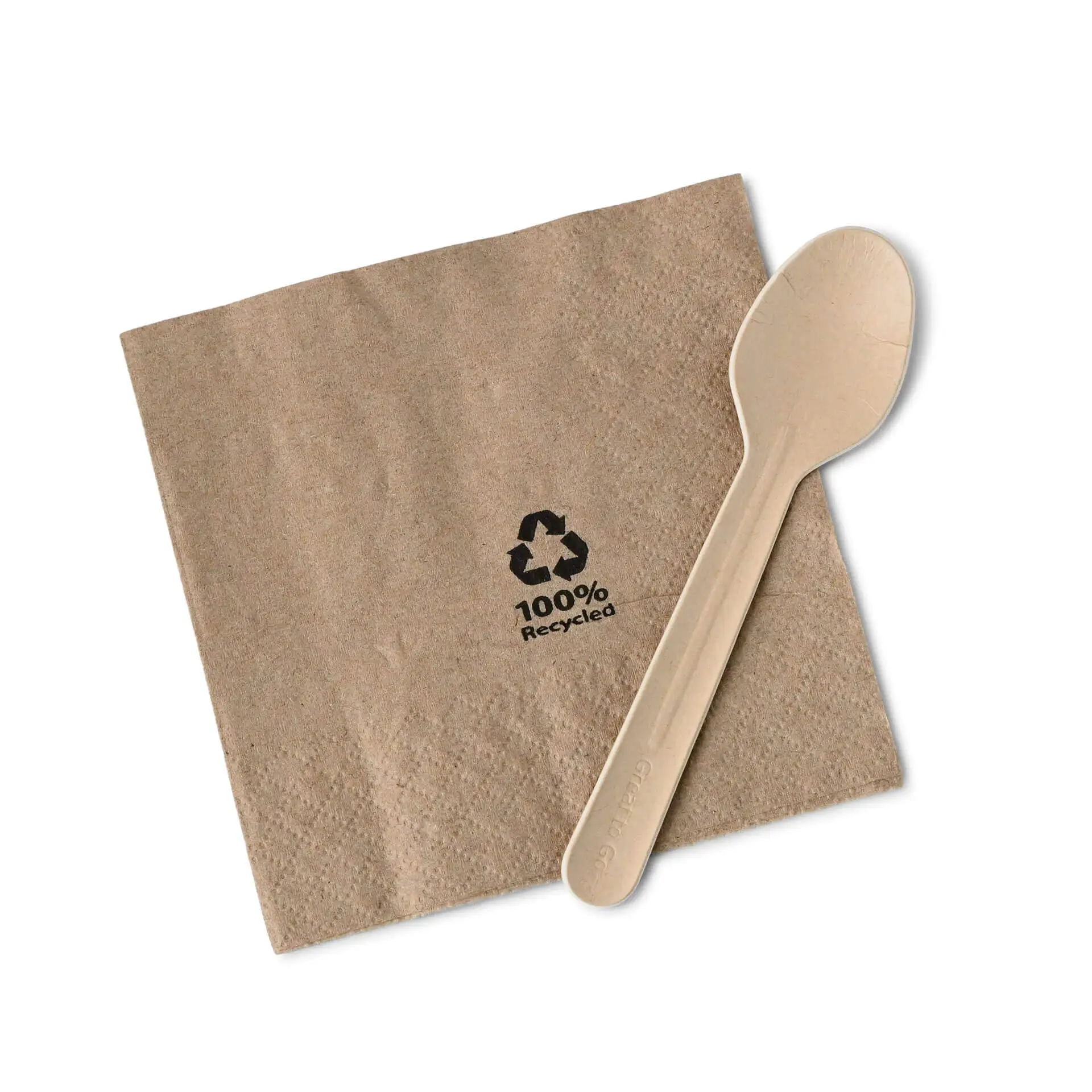 Paper tea spoon 11.5 cm, brown