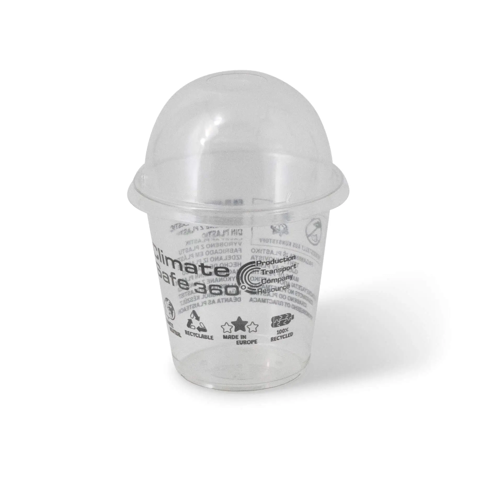 8 oz rPET-smoothie cups, Ø 90,5 mm, round