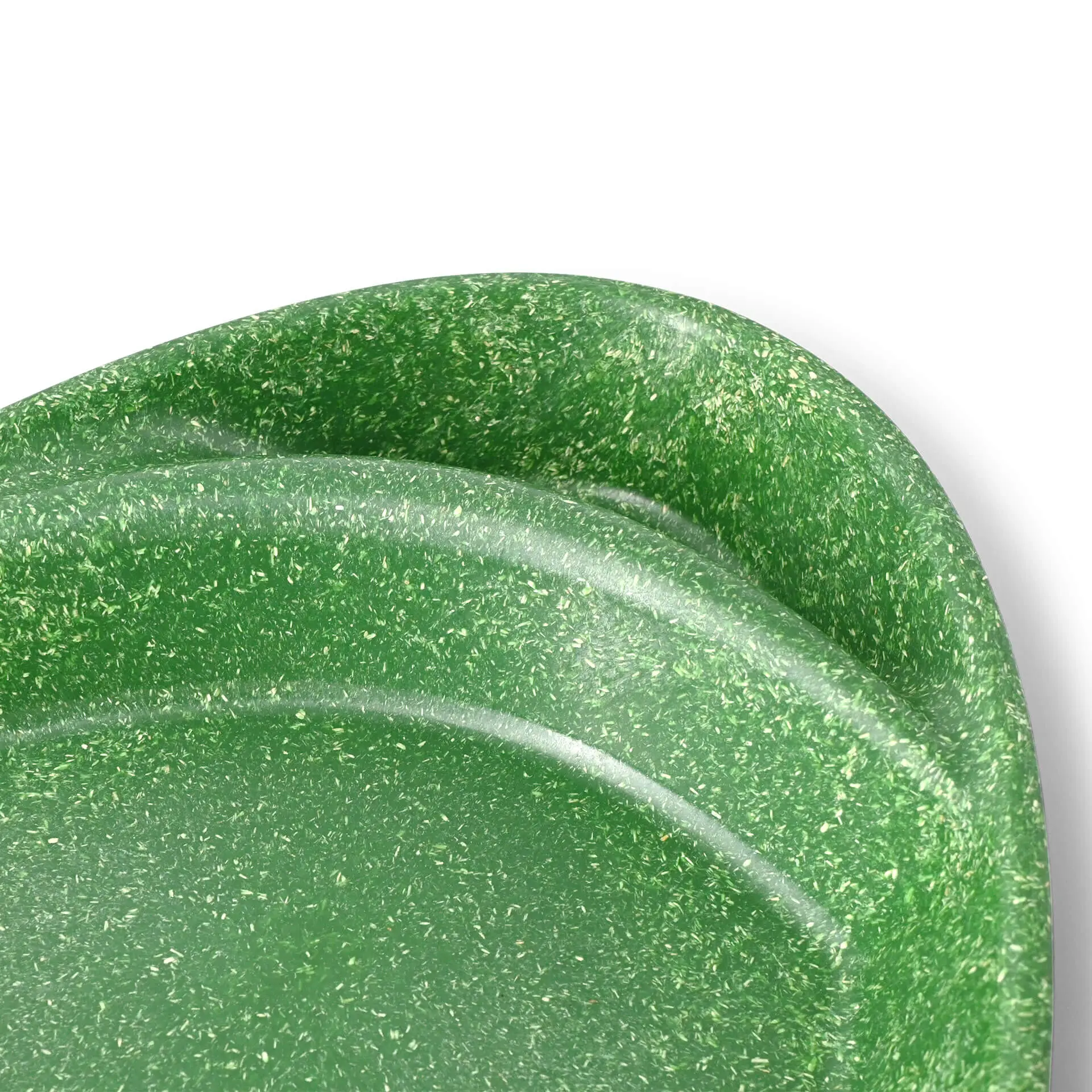 Reusable divided plates "merways Plate" 27.5 × 20 × 3.5 cm, 2 compartments, teardrop, dark green