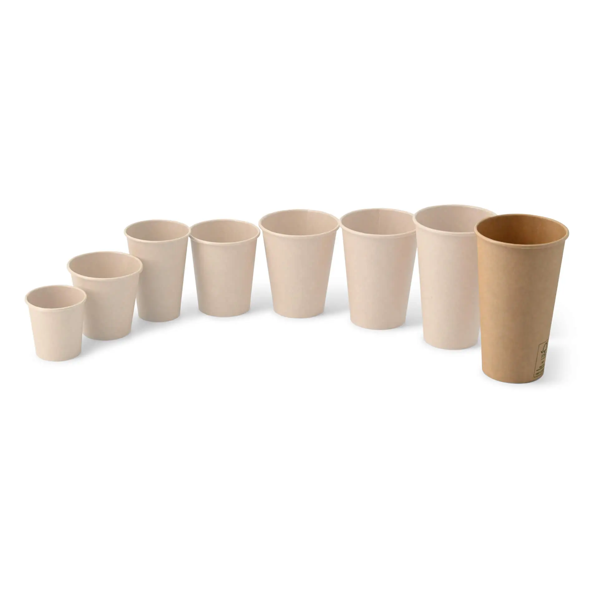 20 oz Paper cups single wall, Ø 90 mm, kraft