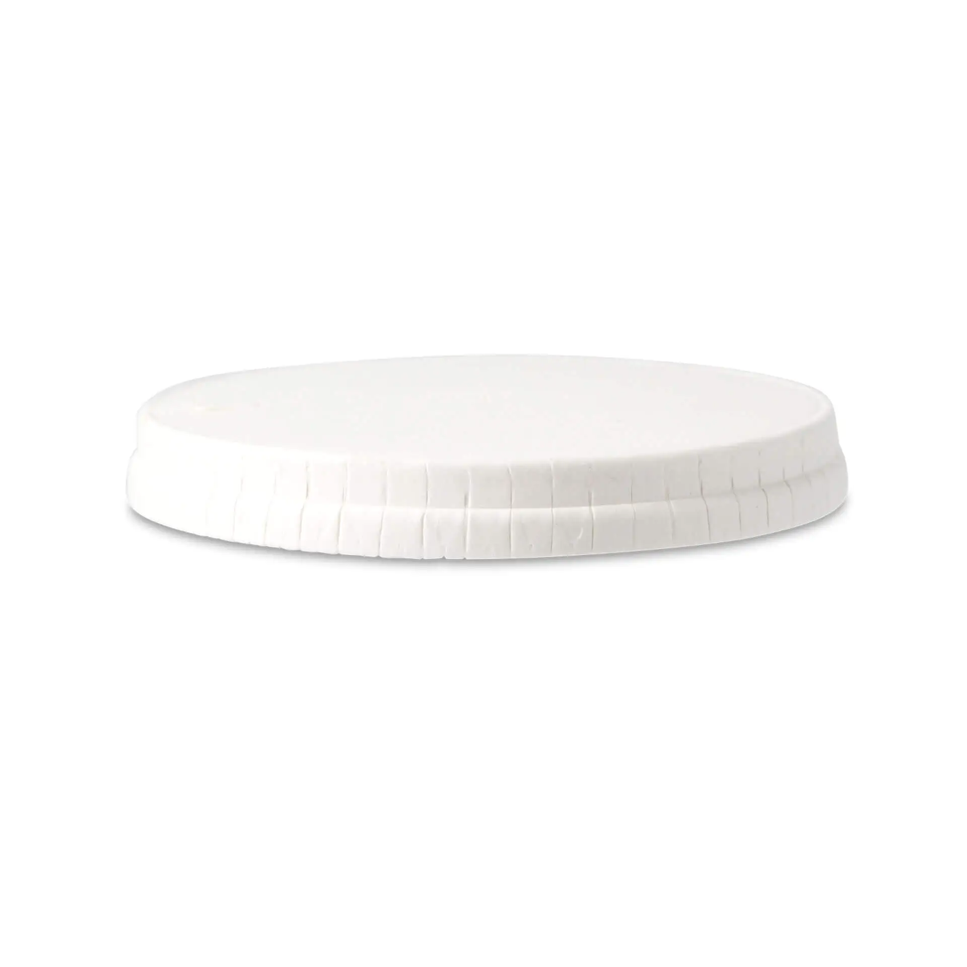 Paper-lids Ø 80 mm, white, drinking + straw hole