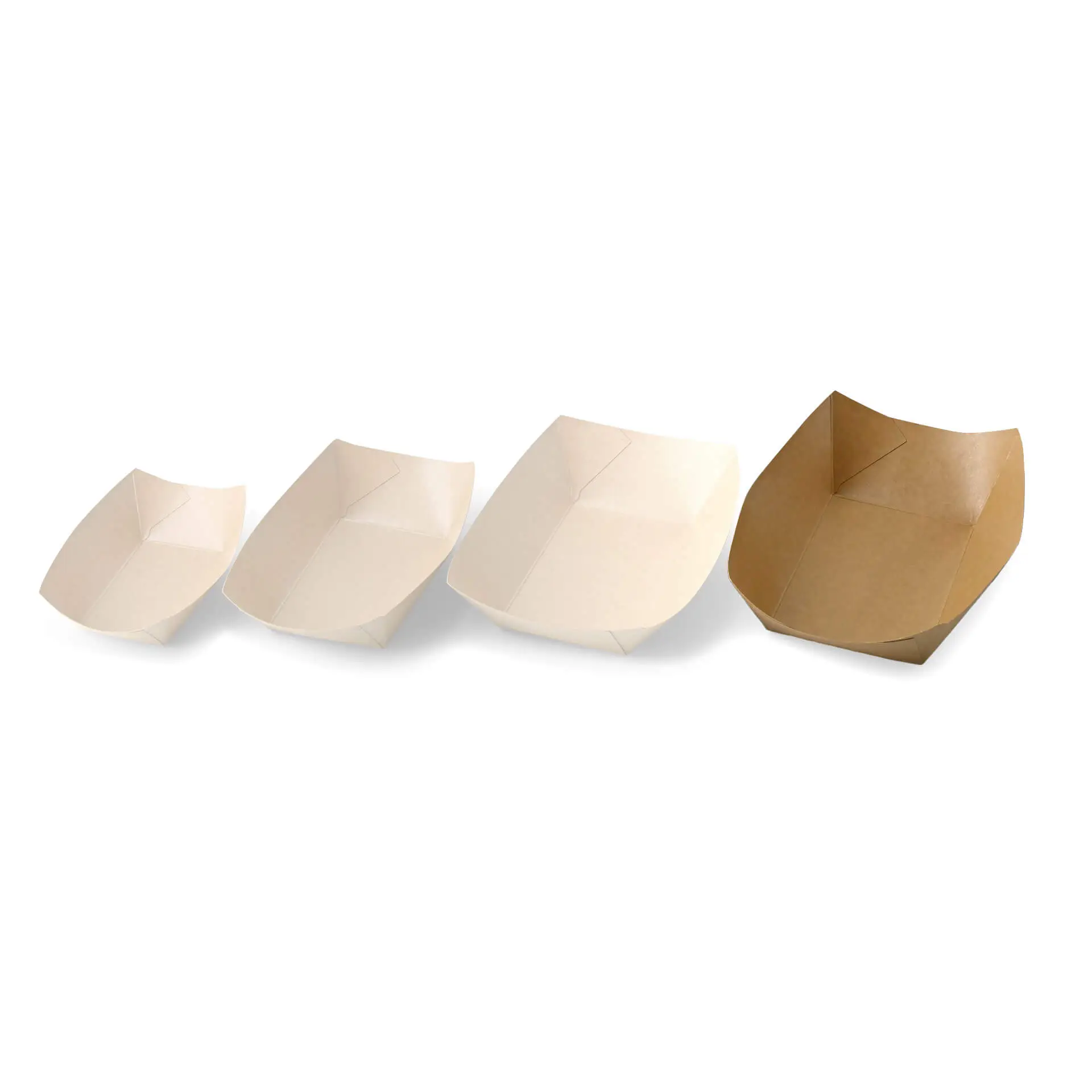 Cardboard-snack trays 800 ml, 21,5 x 16 x 5 cm, brown