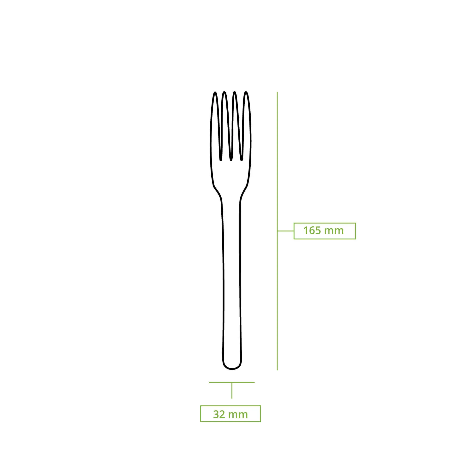 Paper forks 16,5 cm, kraft