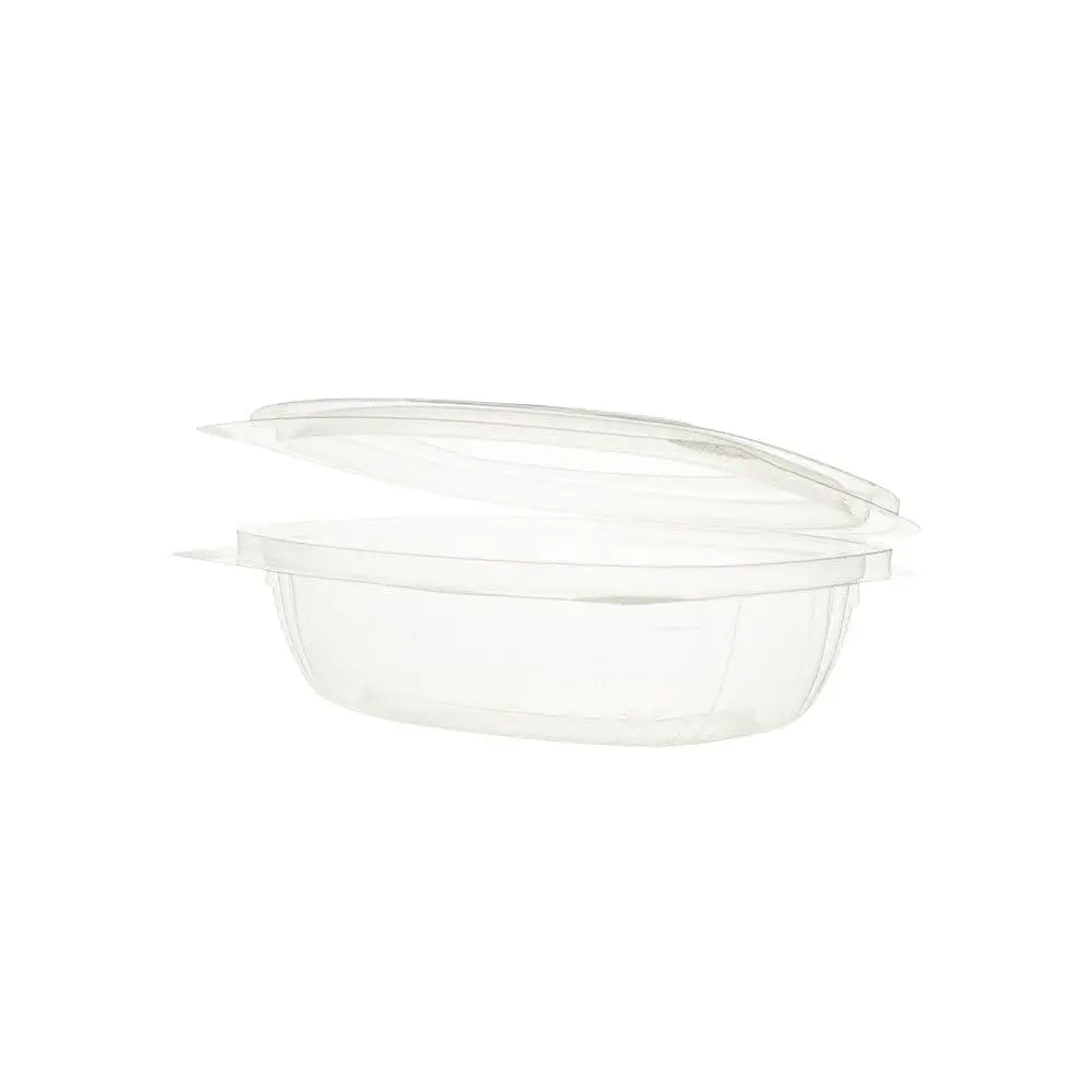 PLA deli bowls 375 ml, folding lid, rectangular