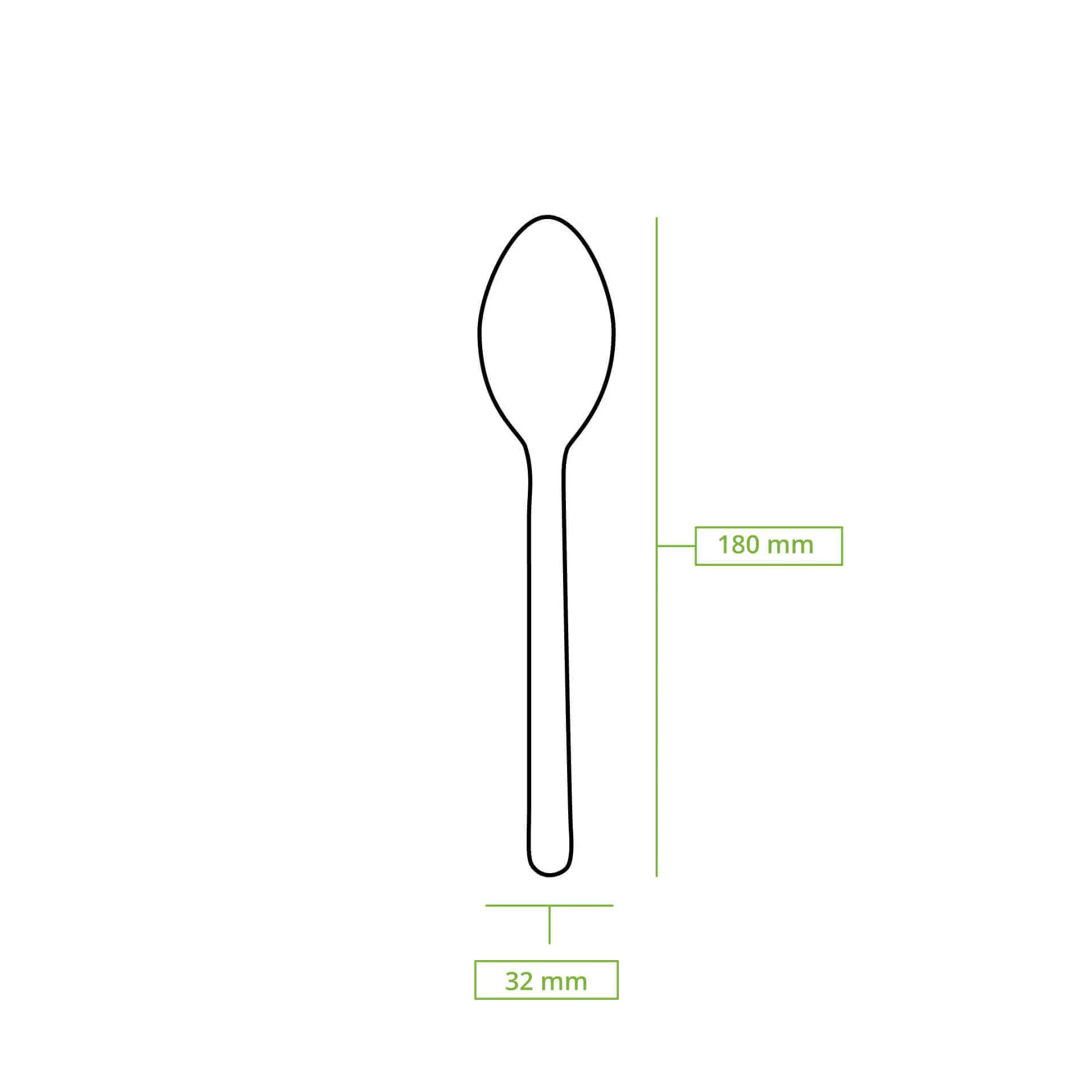 Dessert wooden spoon 18 cm, bio-coated