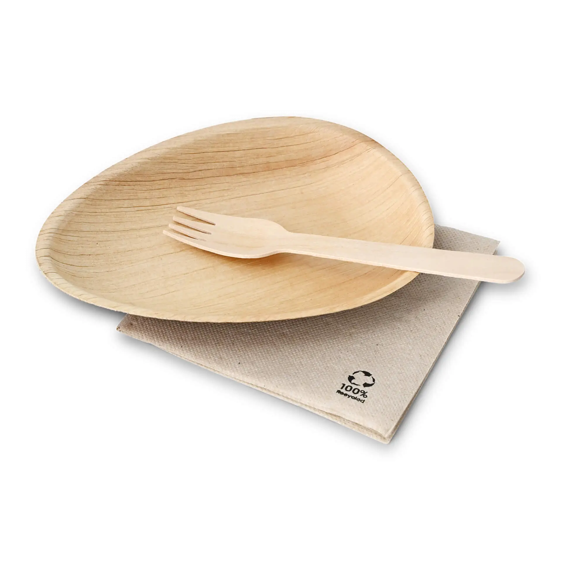 Palm leaf plate "Palmware®" 17 cm, tear drop