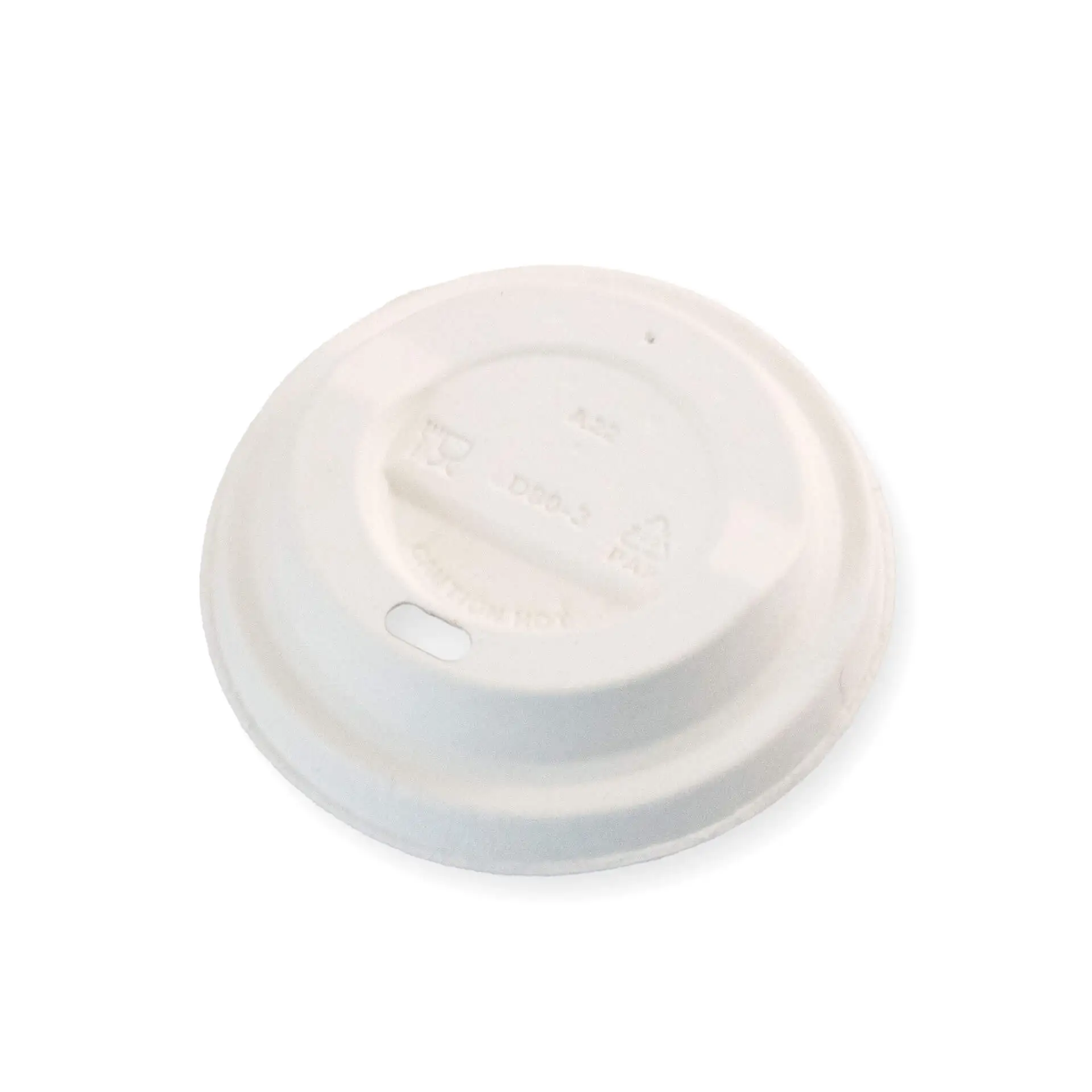 Paper lids Ø 80 mm, white, drinking opening